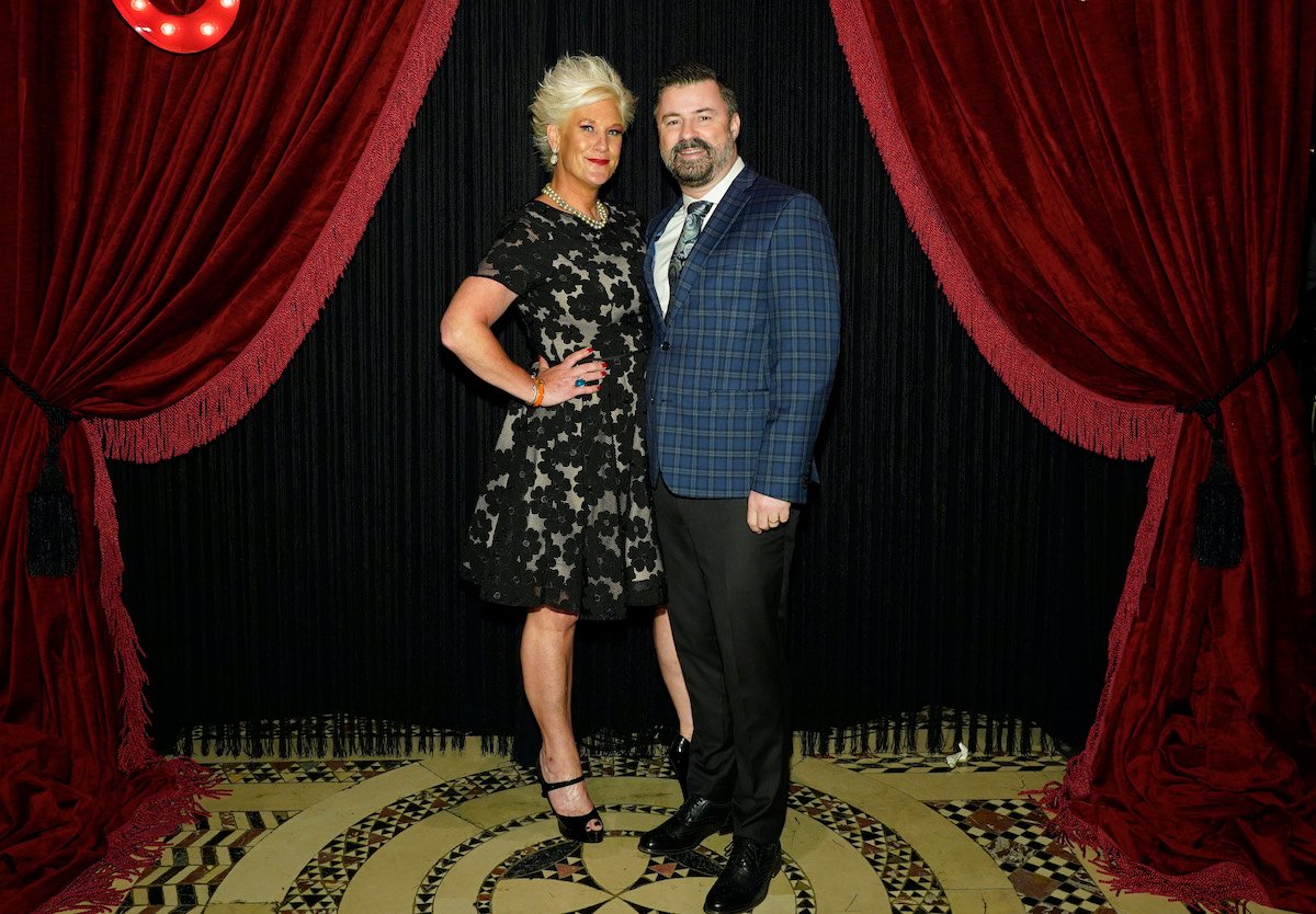 Anne Burrell and Stuart Claxton smiling