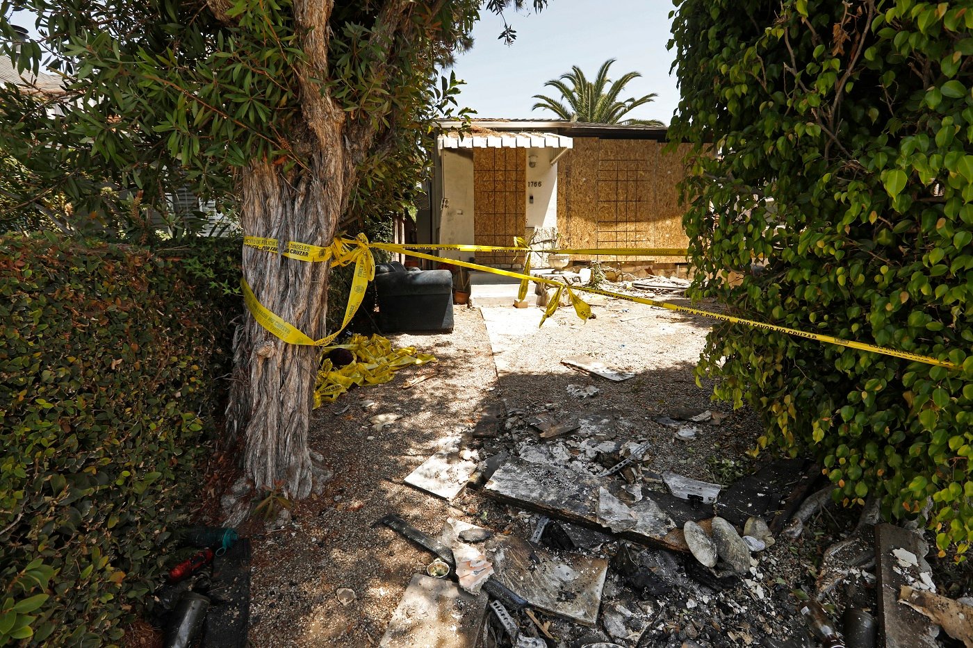 The Mar Vista Home where Anne Heche crashed her MINI Cooper on August 5