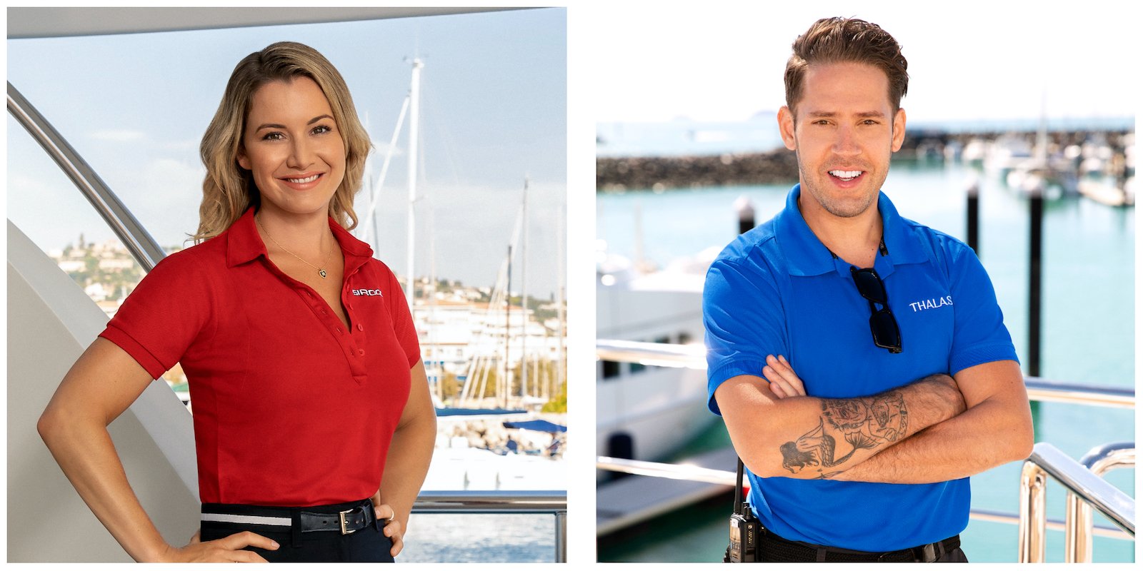 Hannah Ferrier 'Below Deck Med' Season 4 cast photo. Ryan McKeown 'Below Deck Down Under' Season 1 cast photo 