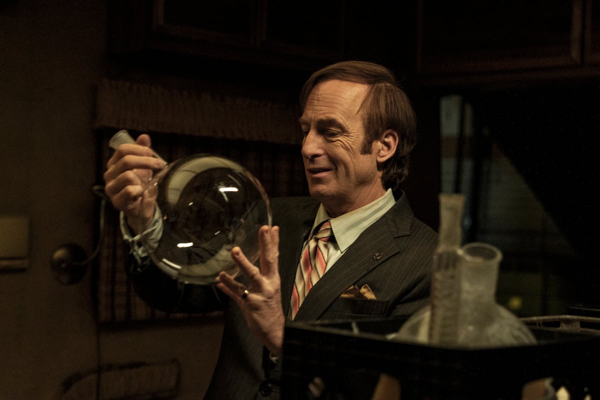 'Better Call Saul': Saul Goodman handles a beaker in Walter White's RV in 'Breaking Bad'