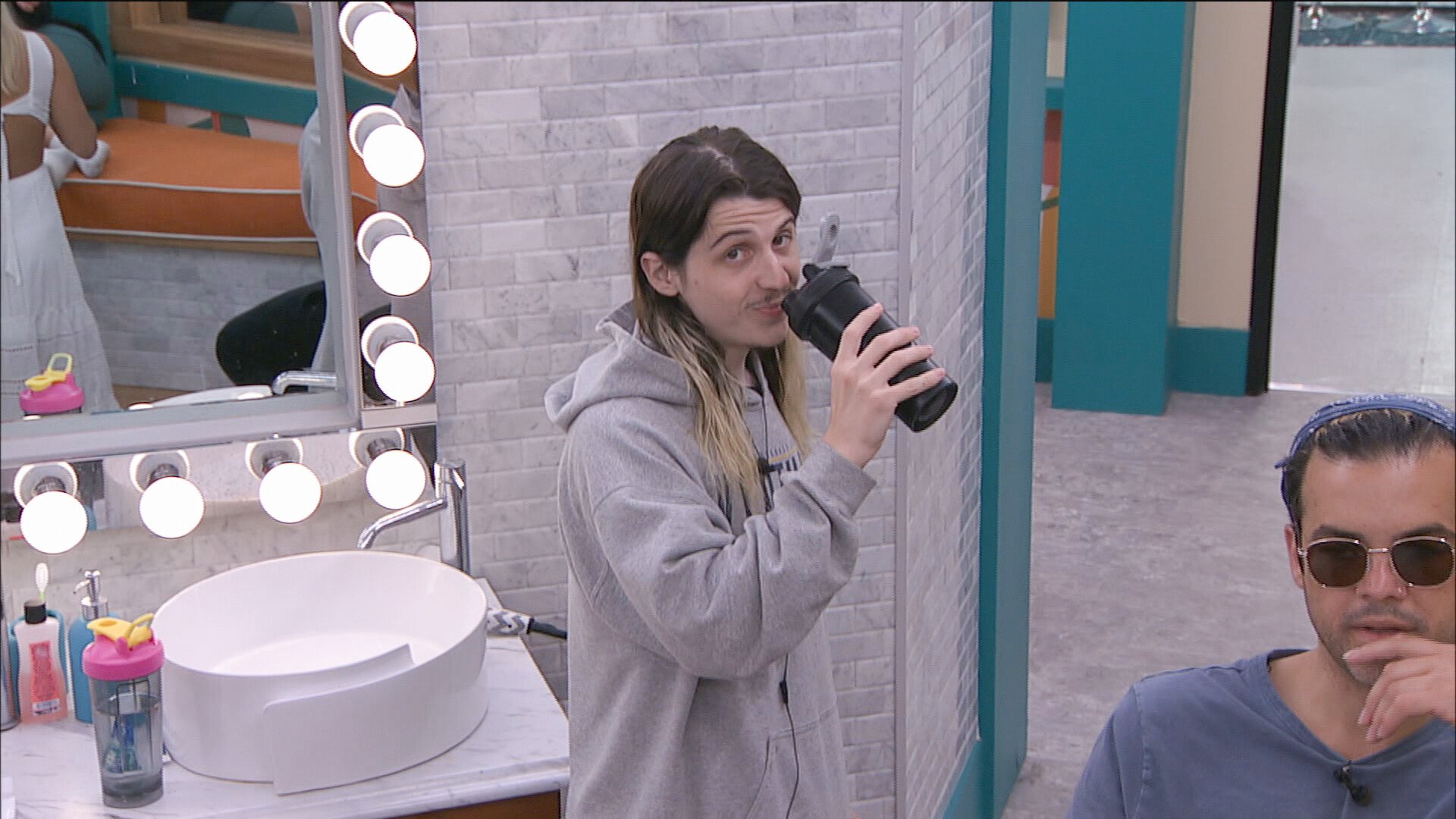 Matt Turner and Daniel Durston in the bathroom during 'Big Brother 24'