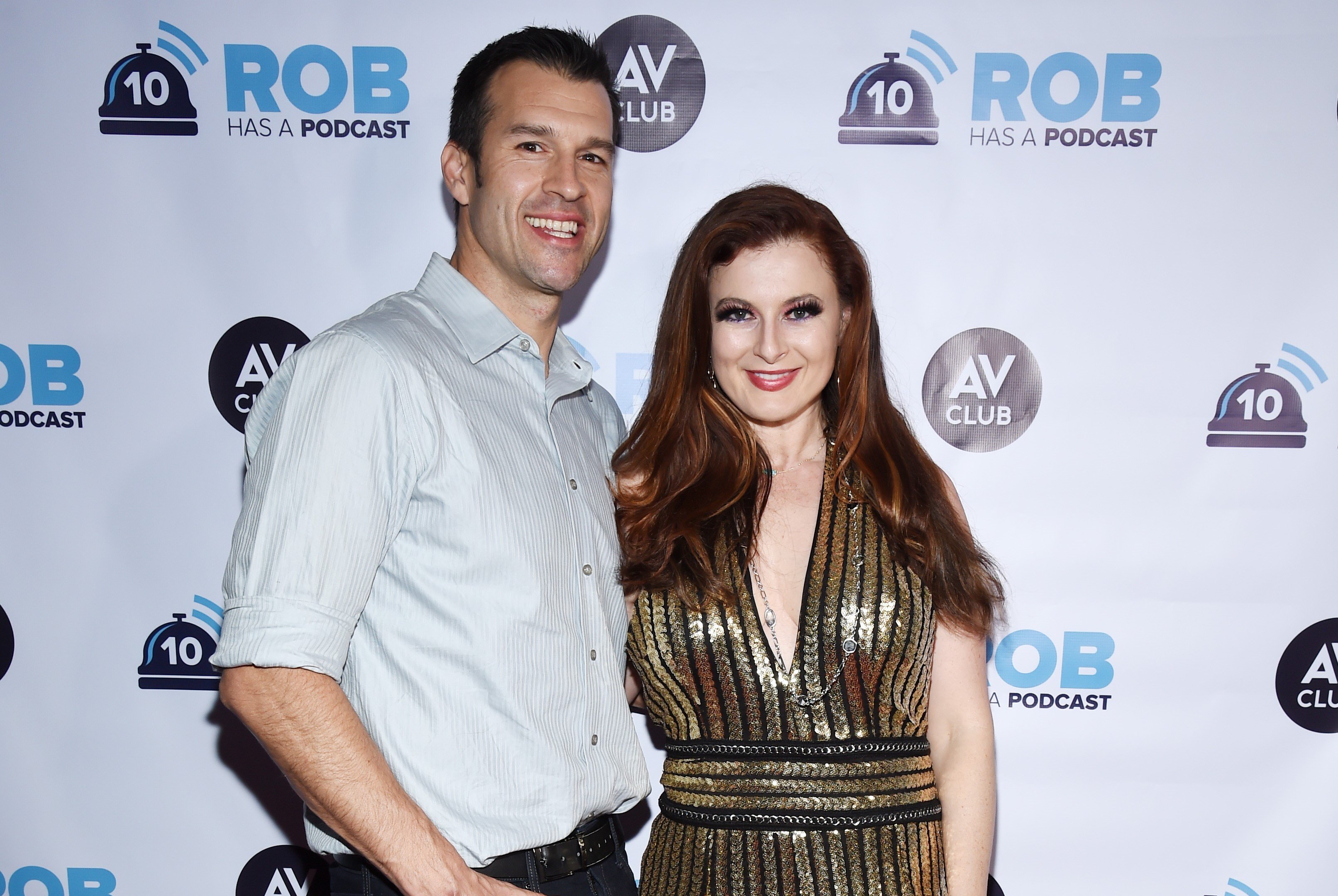 Brendon Villegas and Rachel Reilly, who met in 'Big Brother 12' on CBS, pose for pictures on the red carpet. Brendon wears