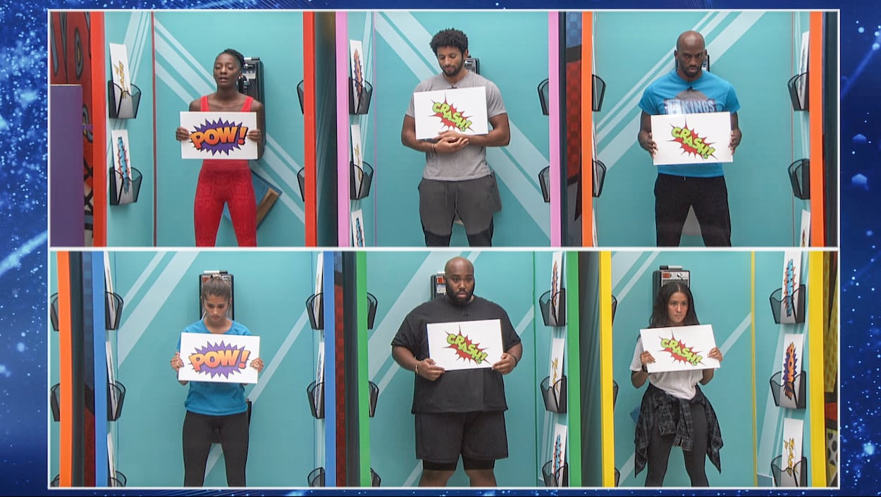Azah Awasum (top row, from left) Kyland Young, and Xavier Prather; (bottom row) Alyssa Lopez, Derek Frazier, and Hannah Chaddha on 'Big Brother' Season 23. Prather joined the list of 'Big Brother' winners with his season 23 victory.