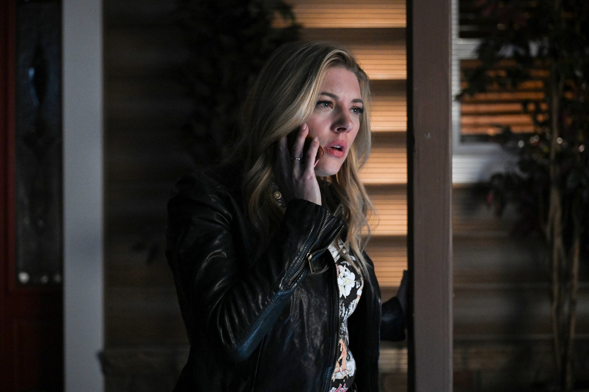 'Big Sky' Season 2: Katheryn Winnick looks upset on the phone as Jenny Hoyt