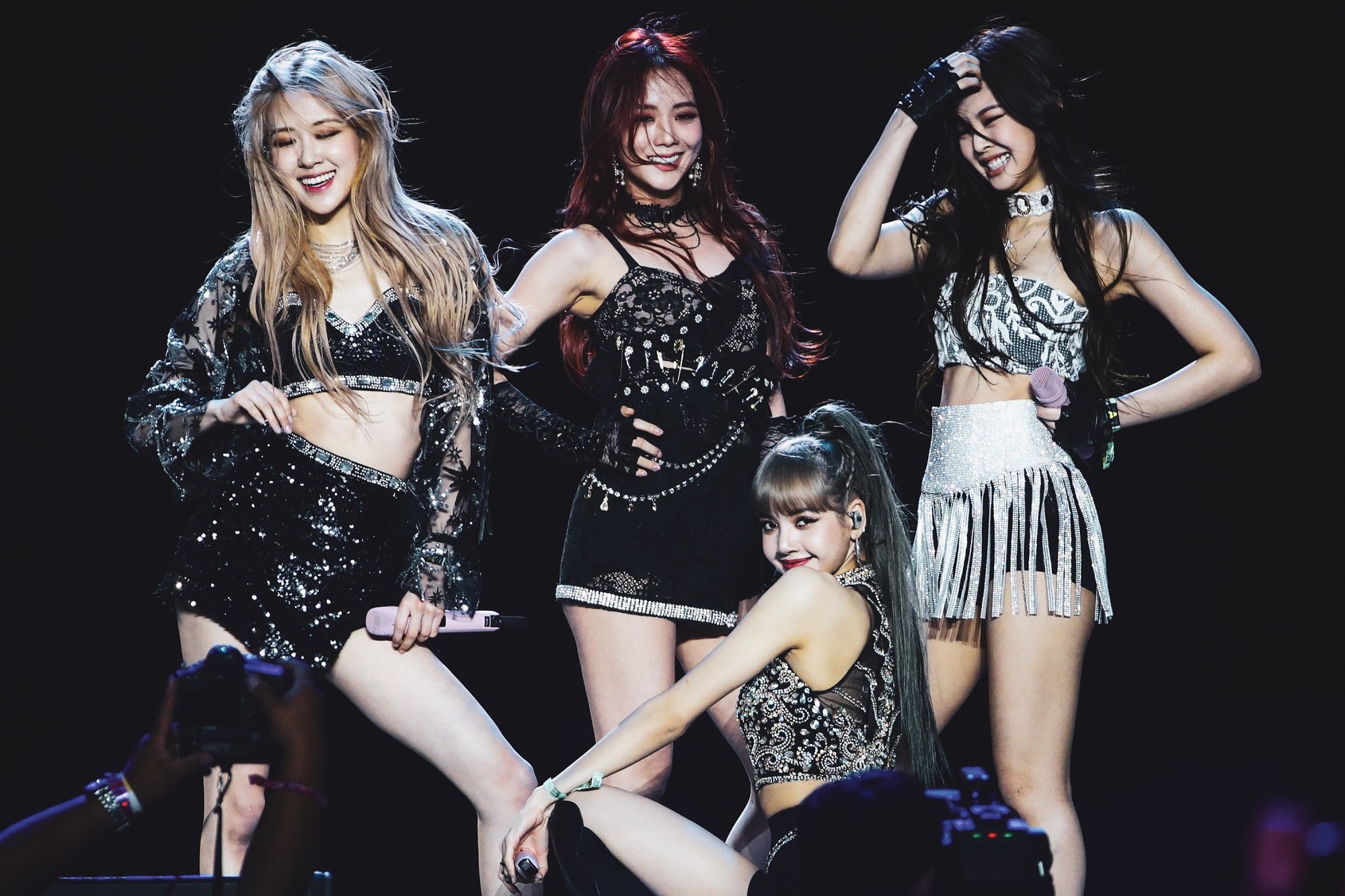 The members of BLACKPINK perform during the 2019 Coachella Valley Music And Arts Festival