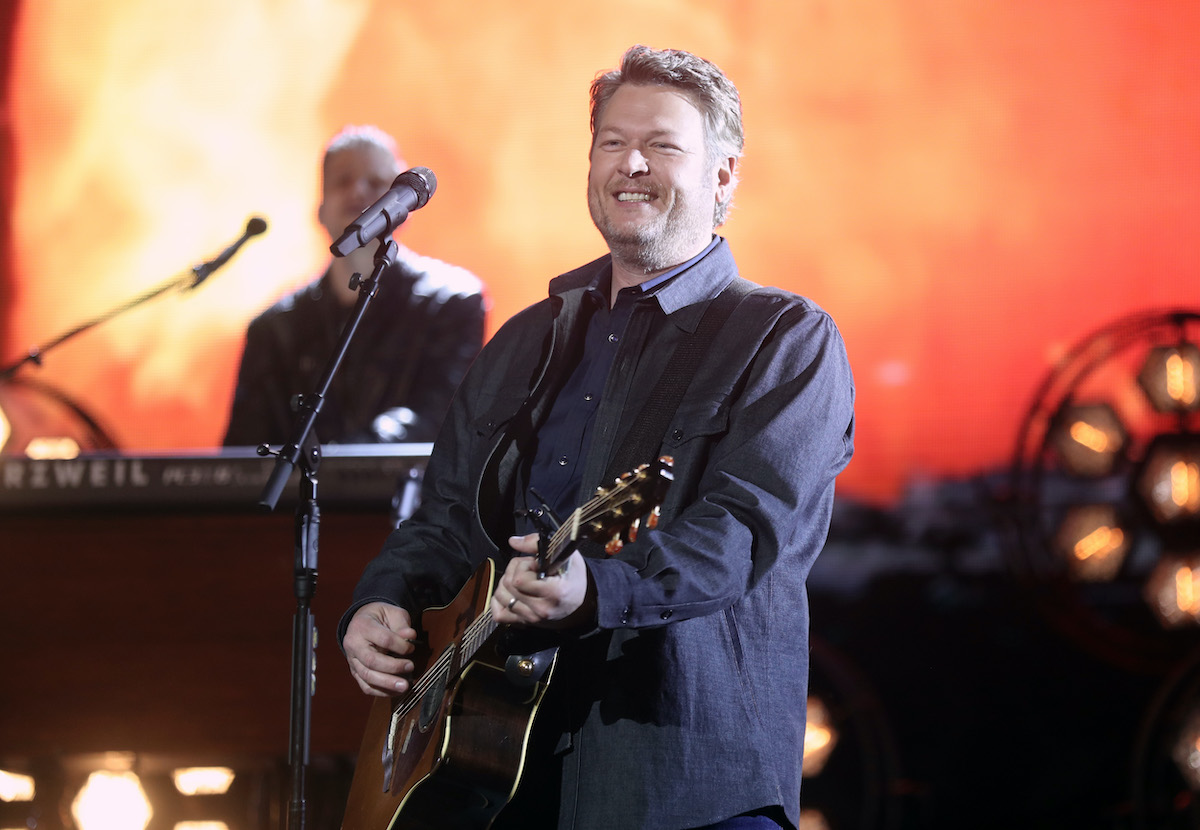 Blake Shelton performing on stage