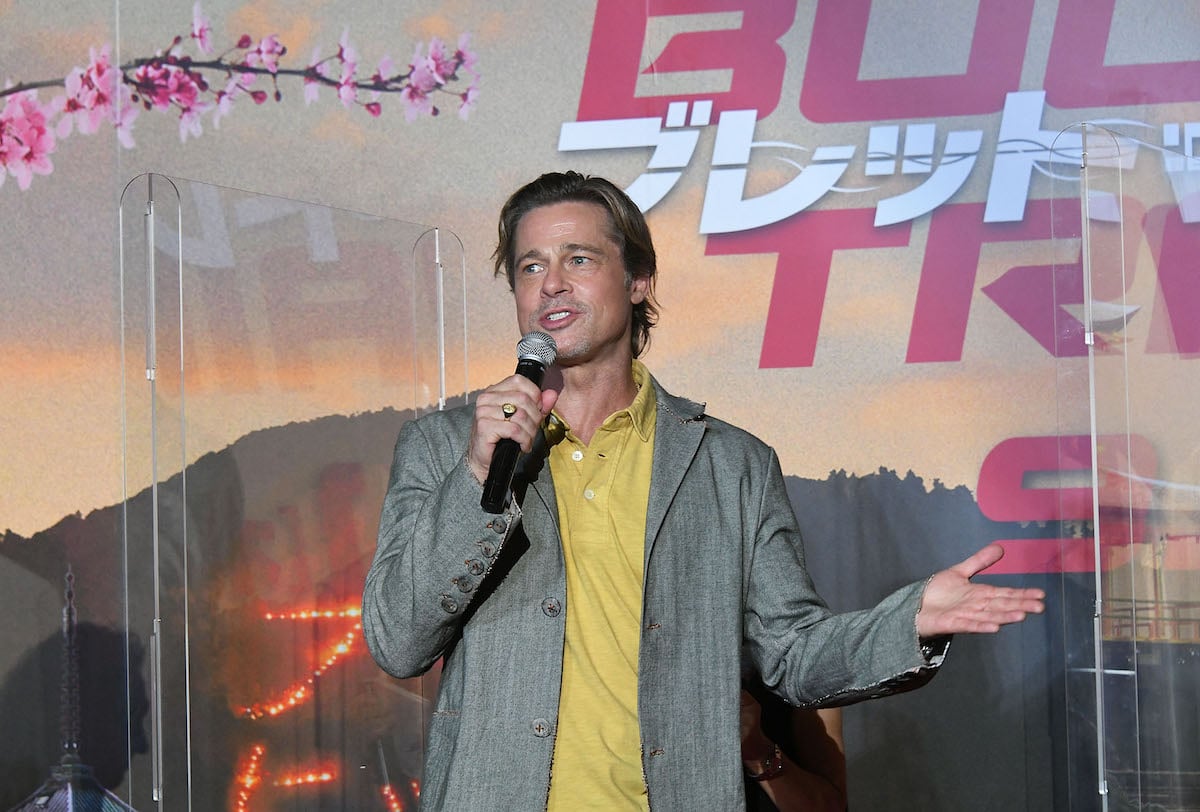 Brad Pitt attends a 'Bullet Train' press event