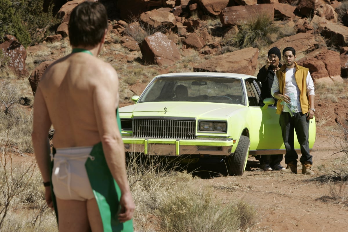 In Breaking Bad, Emilio and Krazy 8 find Walt outside the RV in his underwear.