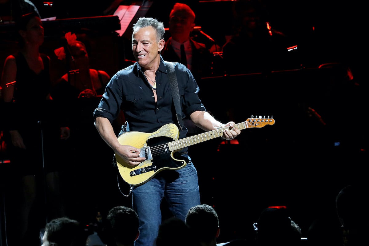 Bruce Springsteen performing onstage