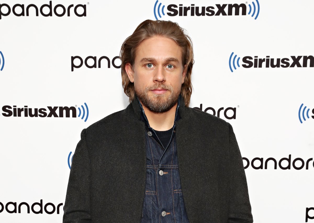 Charlie Hunnam poses for a photo as Andy Cohen sits down with the cast of 'The Gentlemen' on his SiriusXM Channel Radio Andy at SiriusXM Studios on January 13, 2020 in New York City