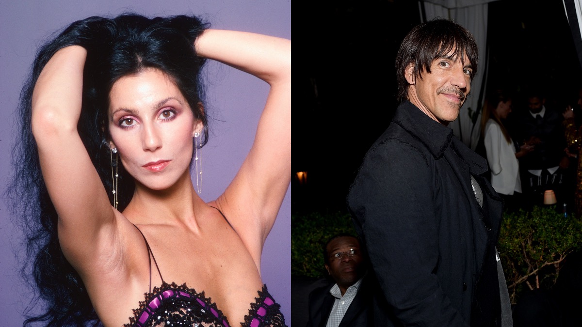 Cher (L) once babysat Anthony Kiedis (R)