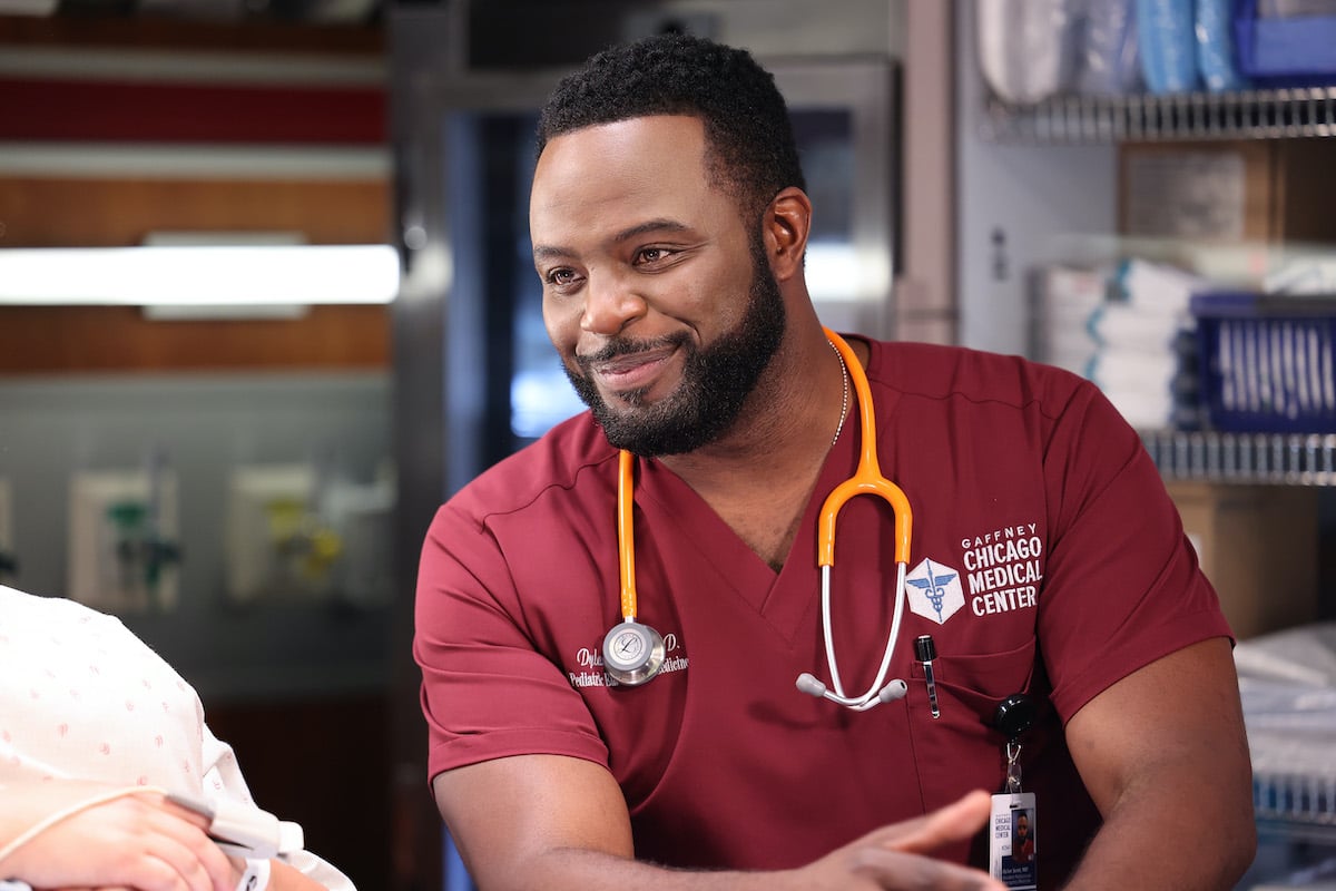'Chicago Med' actor Guy Lockard as Dr. Dylan Scott, smiling