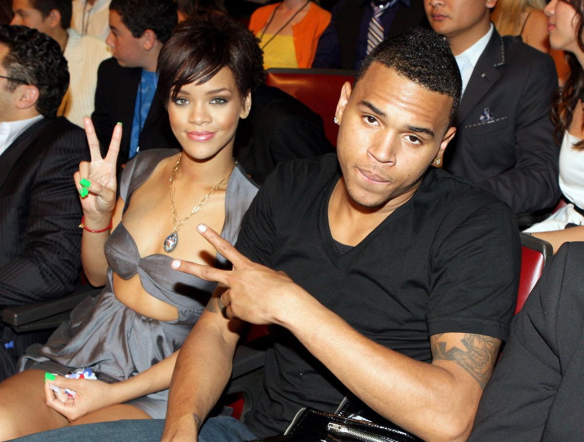 Rihanna and Chris Brown, who were supposed to record a love song together.