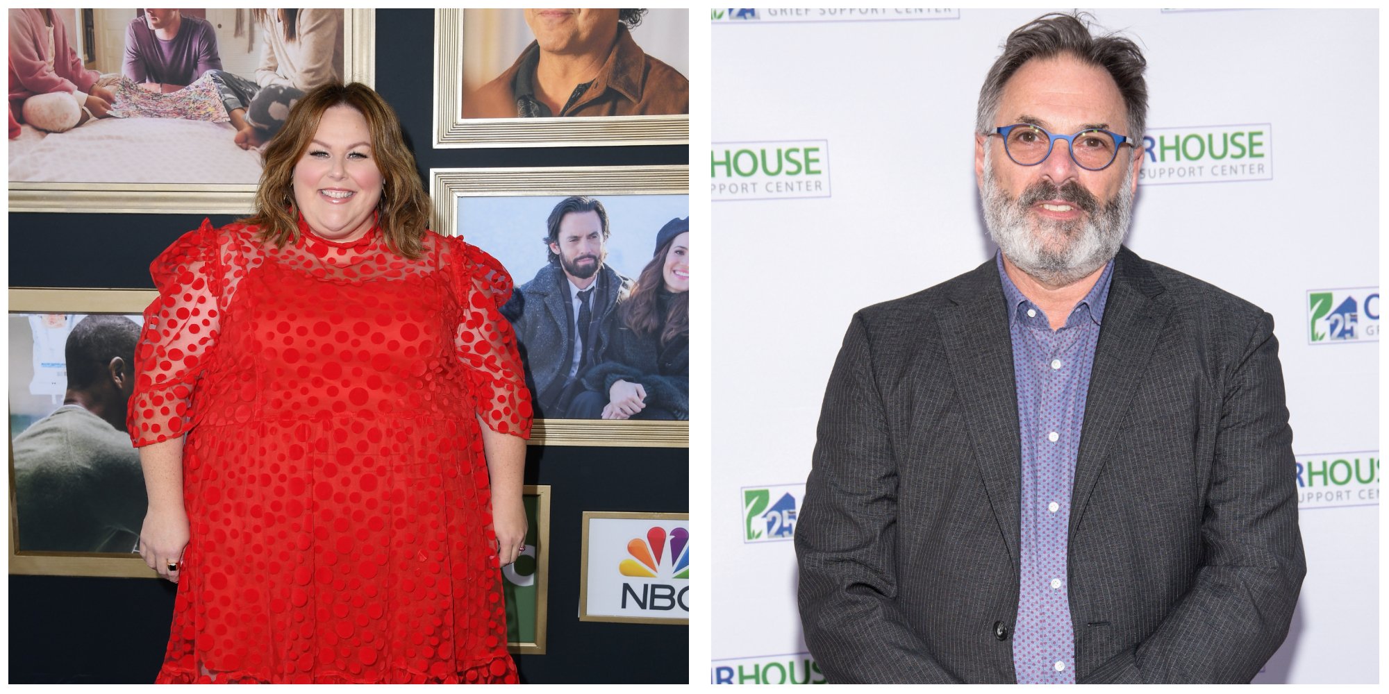 Chrissy Metz and Ken Olin smile on the red carpet at separate events. 