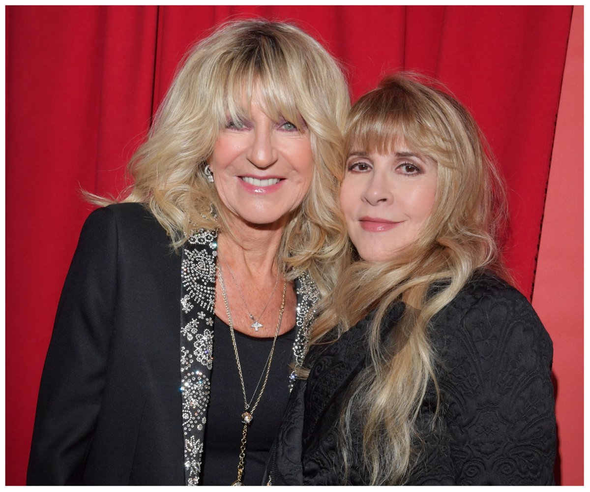Christine McVie and Stevie Nicks, who exchanged gifts while they were in Fleetwood Mac, at an event.