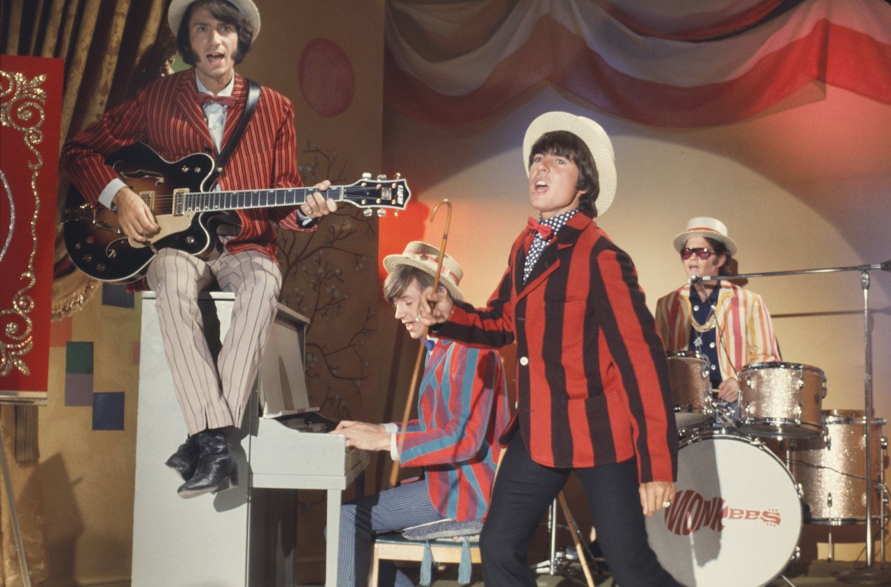 (l-r) Mike Nesmith, Peter Tork, Davy Jones, and Micky Dolenz from The Monkees.