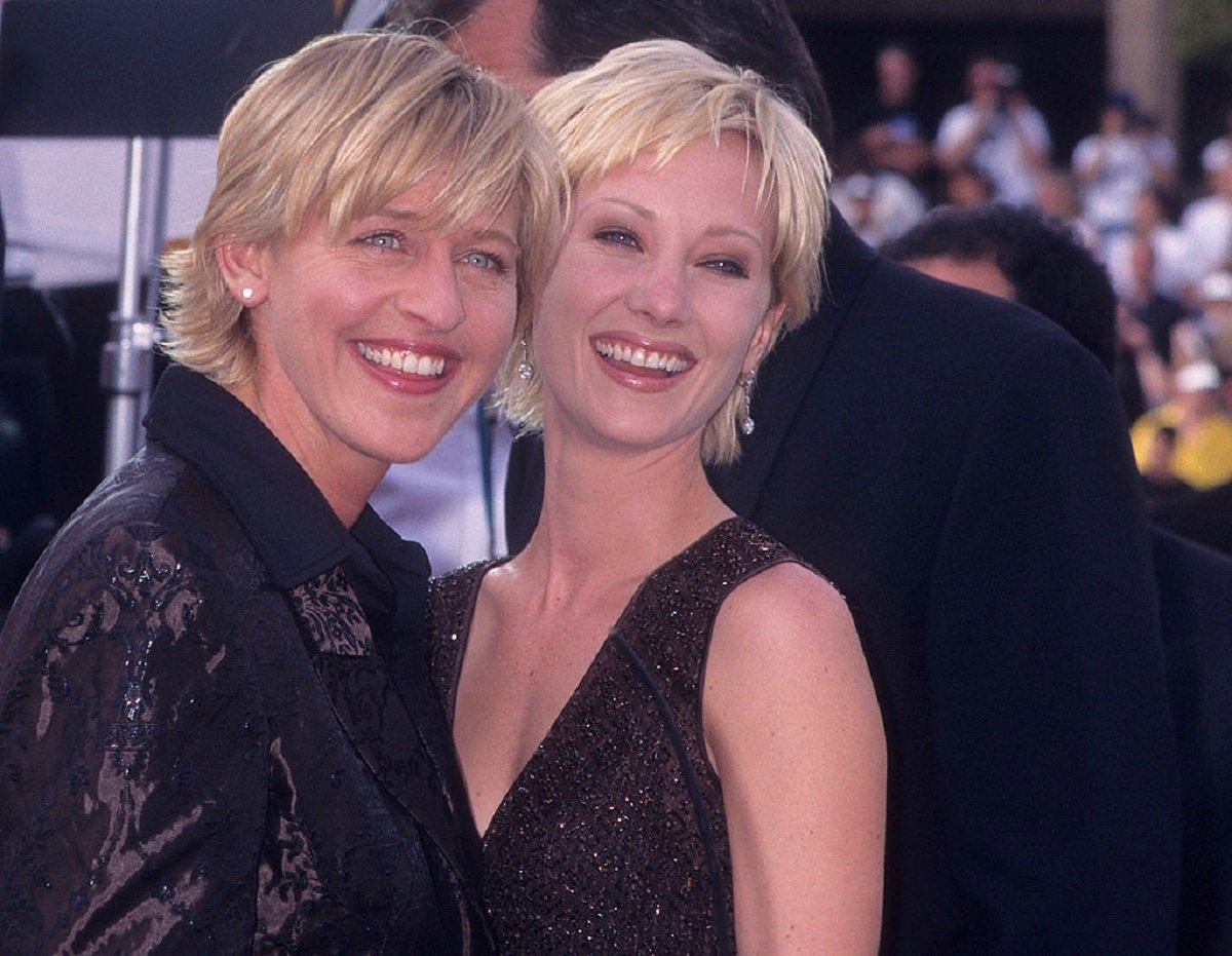Ellen DeGeneres and Anne Heche, who were in a relationship from 1997 to 2000, attend Emmy Awards together in 1997