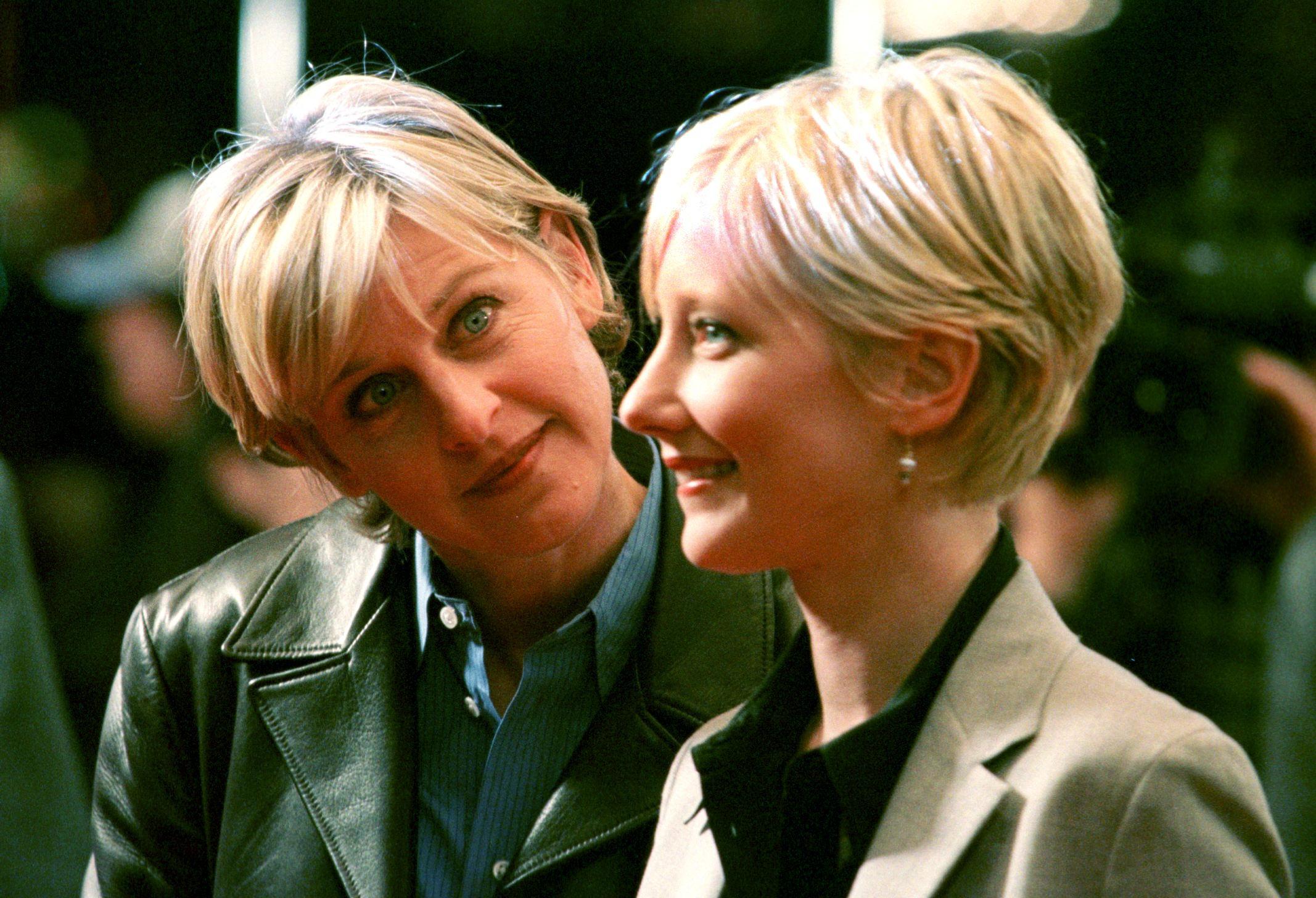 Ellen DeGeneres with AnHeche at a media event.