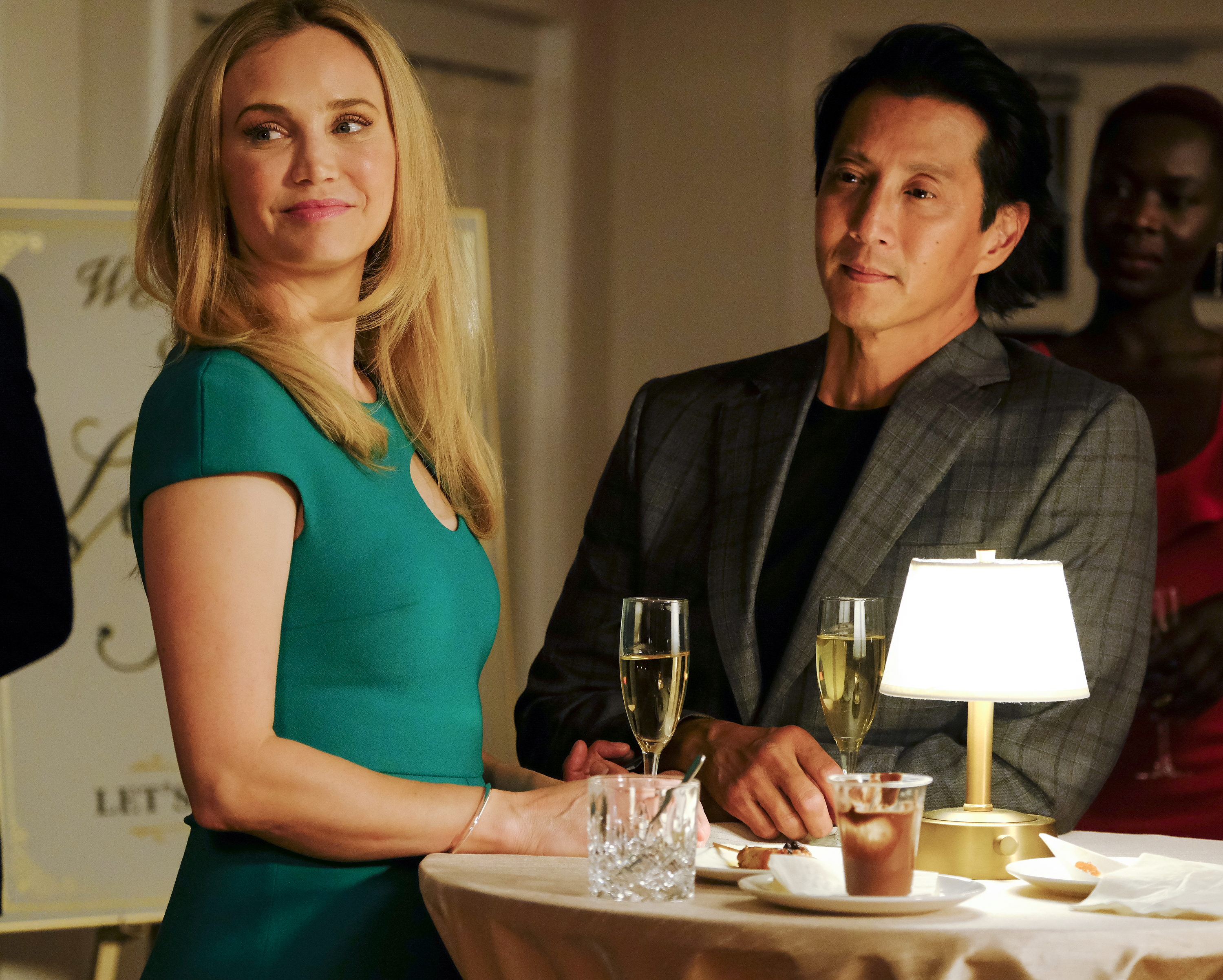 Fiona Gubelmann and Will Yun Lee as Morgan and Park on The Good Doctor.