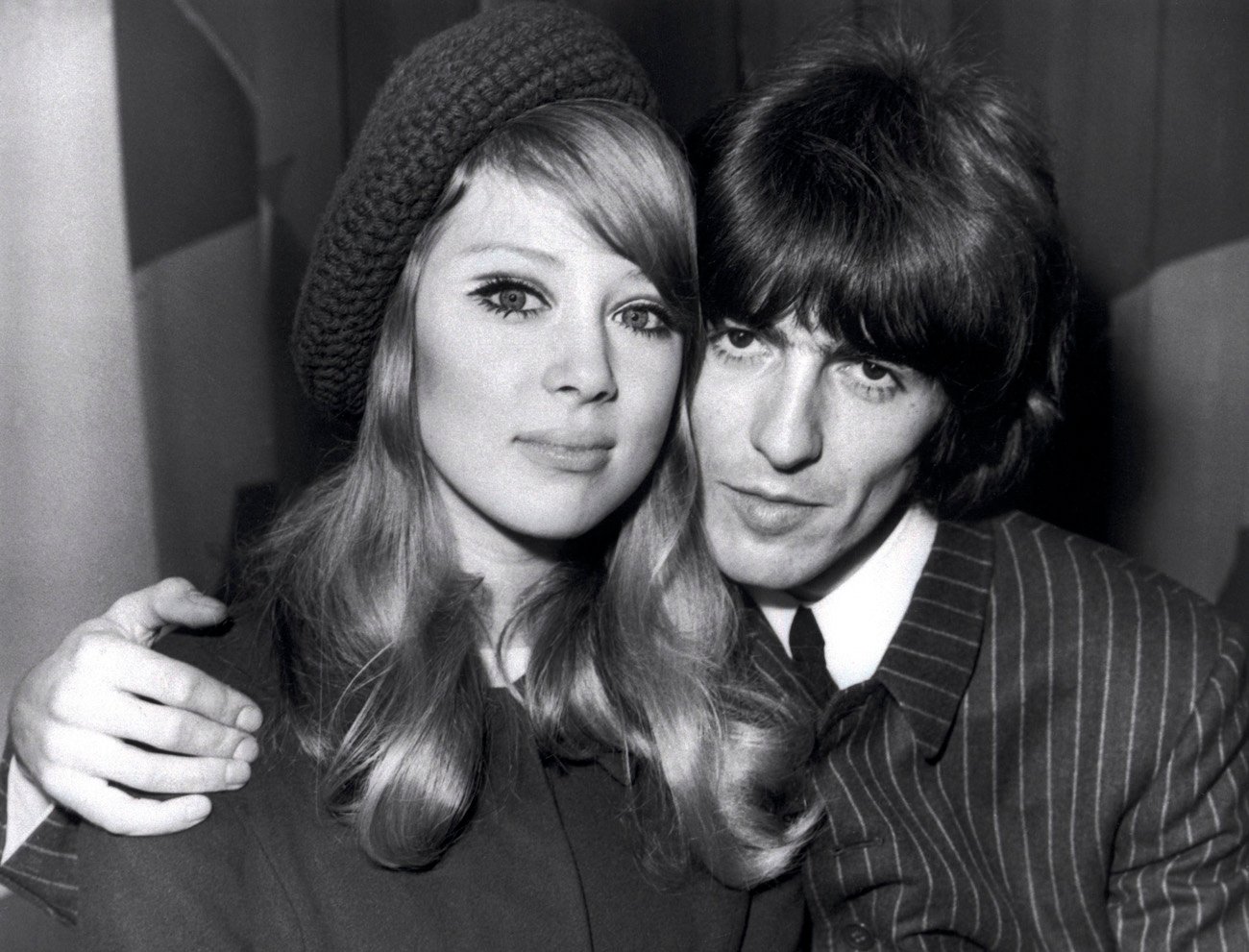 George Harrison and his wife, Pattie Boyd on their wedding day in 1966.