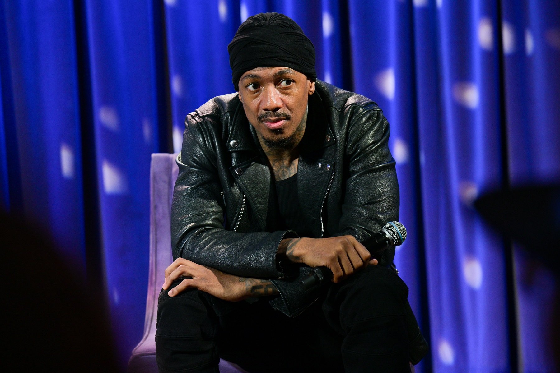 Nick Cannon speaks onstage at 'Hip Hop & Mental Health: Facing The Stigma Together' in 2022