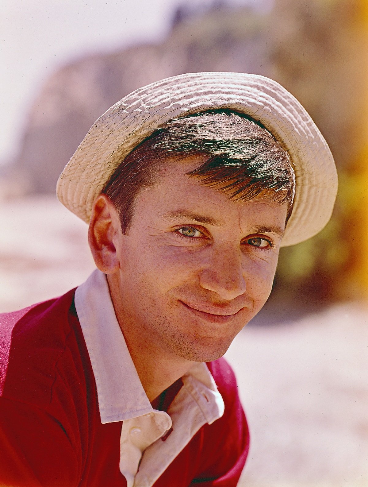 'Gilligan's Island' star Bob Denver dressed as his character Gilligan.