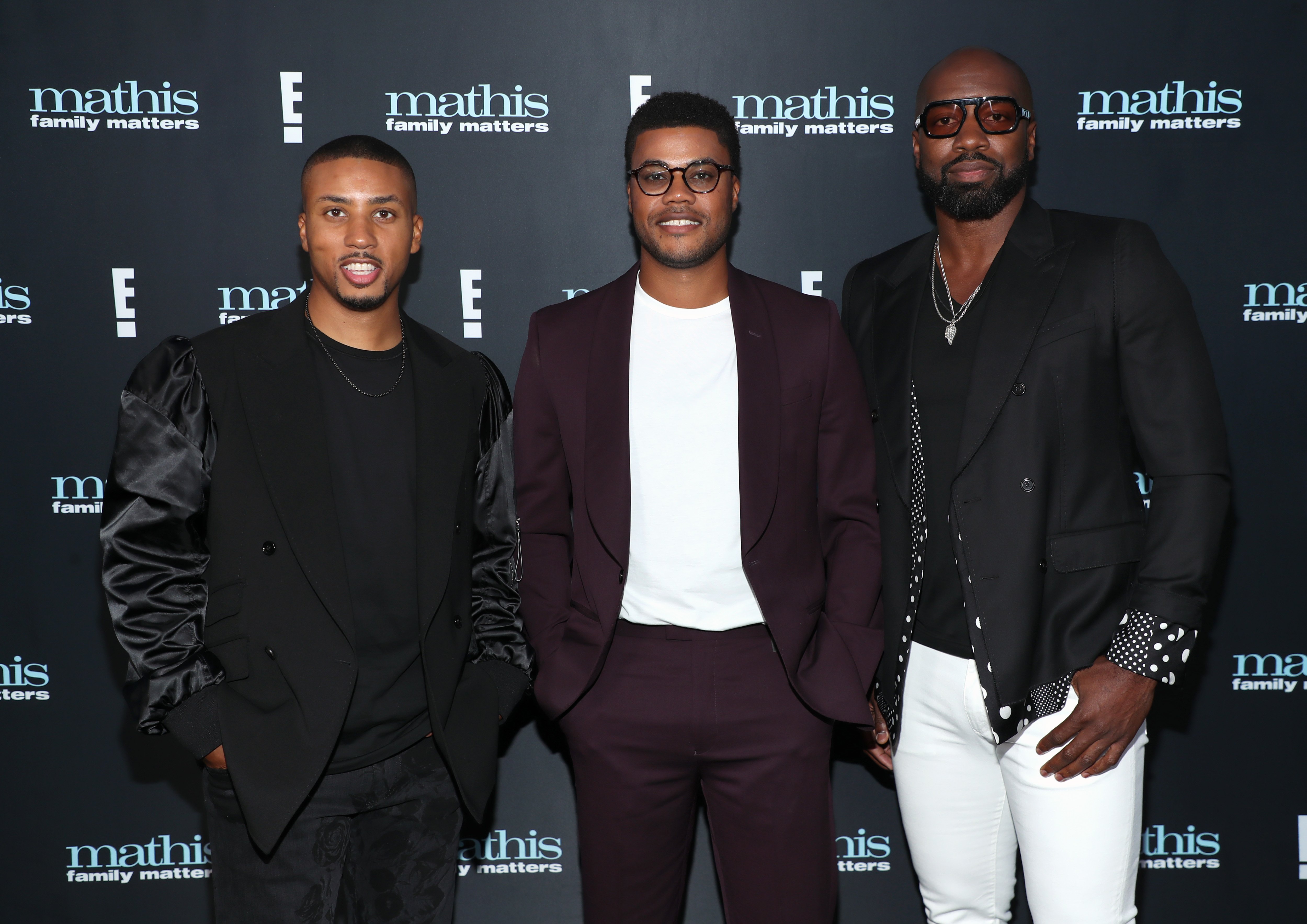 Greg Mathis Jr., Amir Mathis, and Elliott Cooper at an event for Mathis Family Matters on E!