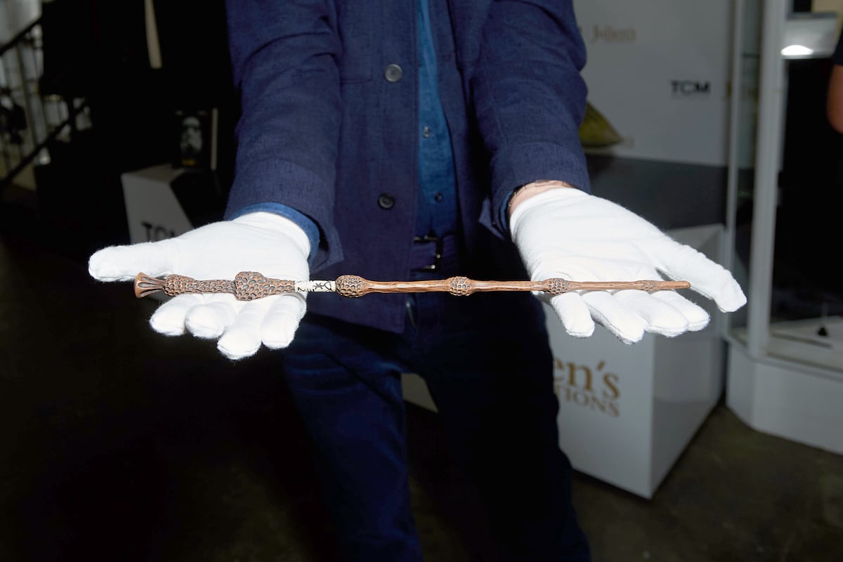 An original Elder Wand prop developed for Ralph Fiennes as Lord Voldemort during the production of Harry Potter and the Deathly Hallows: Part I and Part II