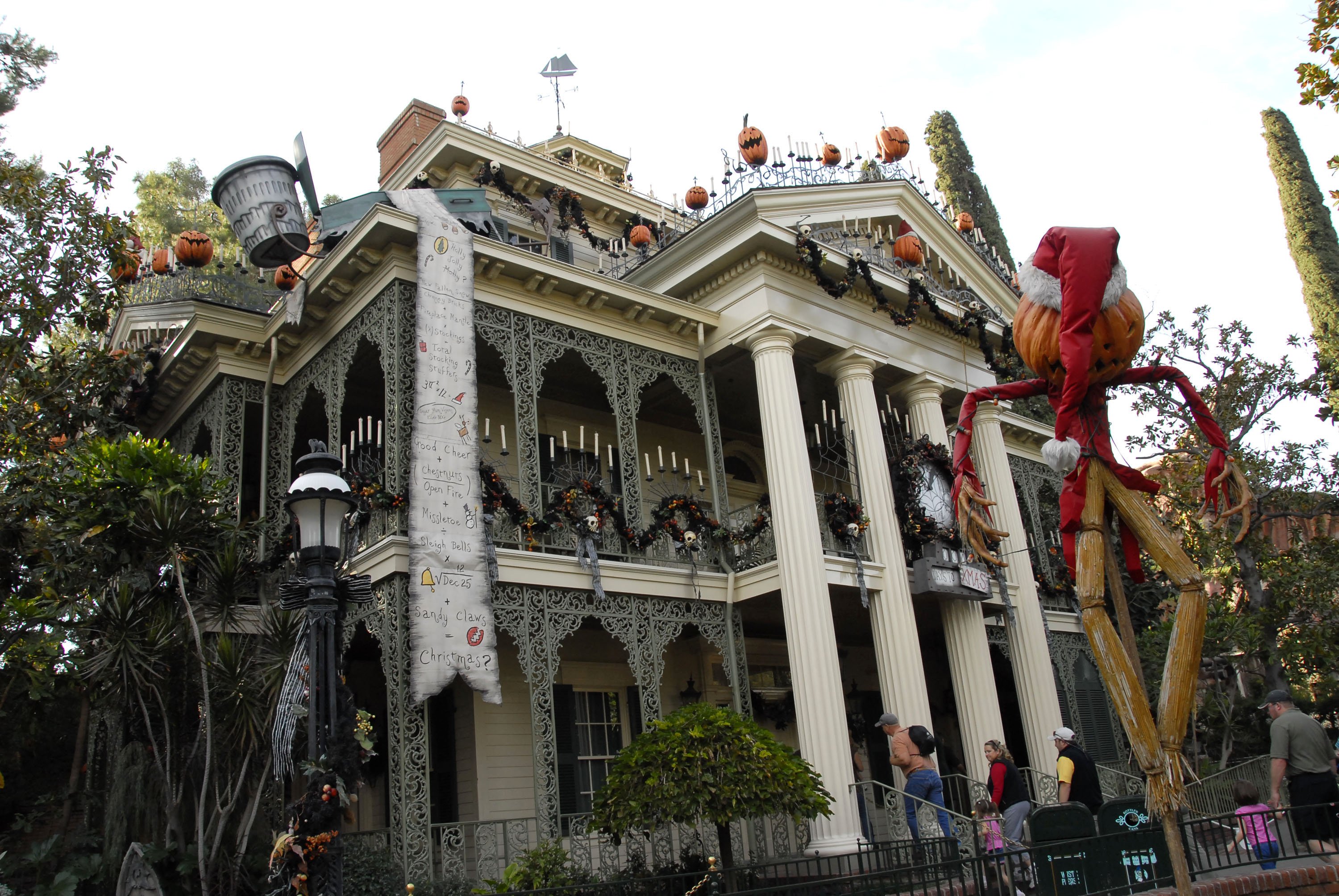 Tim Burton's The Nightmare Before Christmas takes over the Haunted Mansion at Disney Land for the holiday season