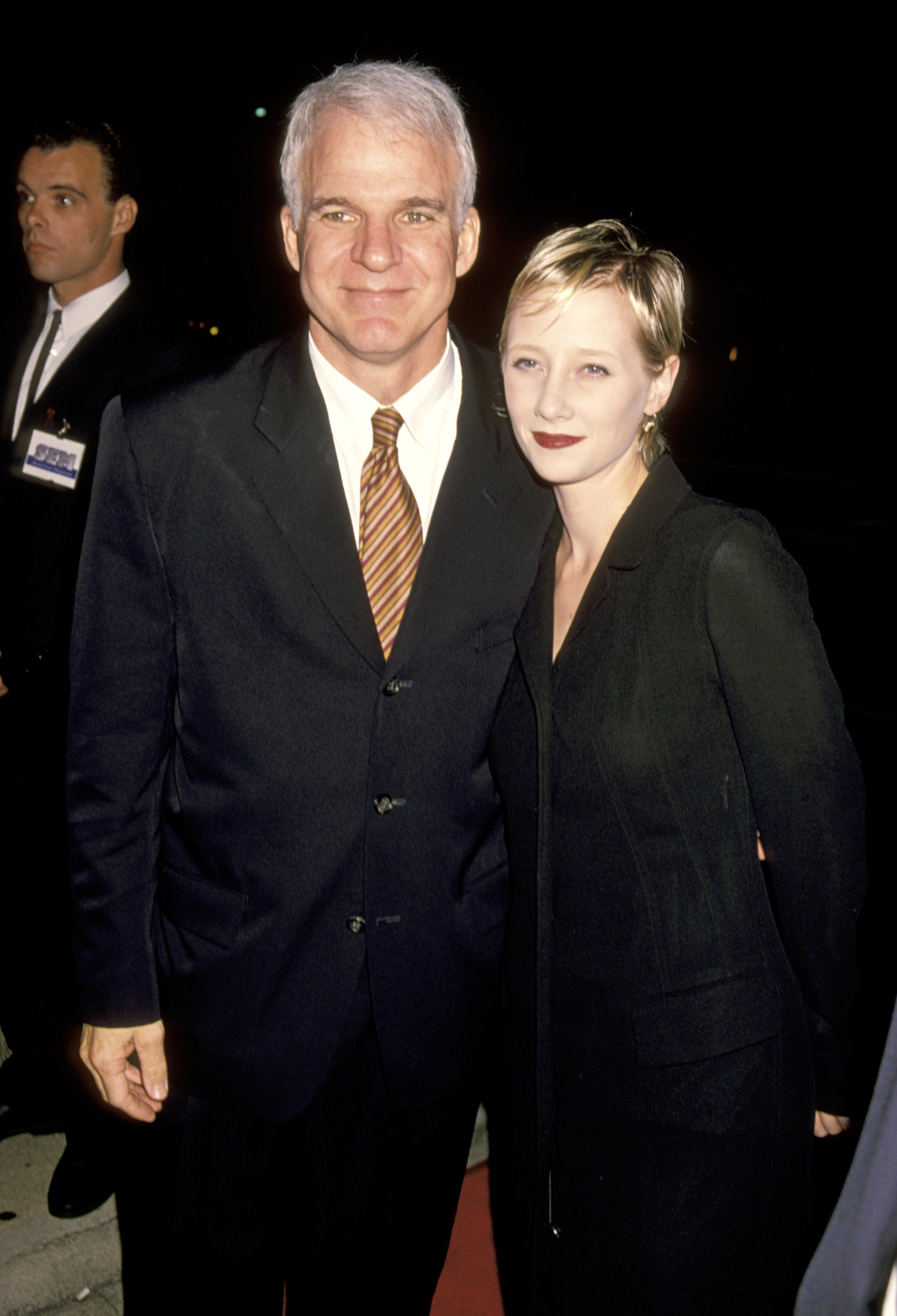 Steve Martin and then-girlfriend, Anne Heche, arrive at 'Picasso at Lapin Agile'