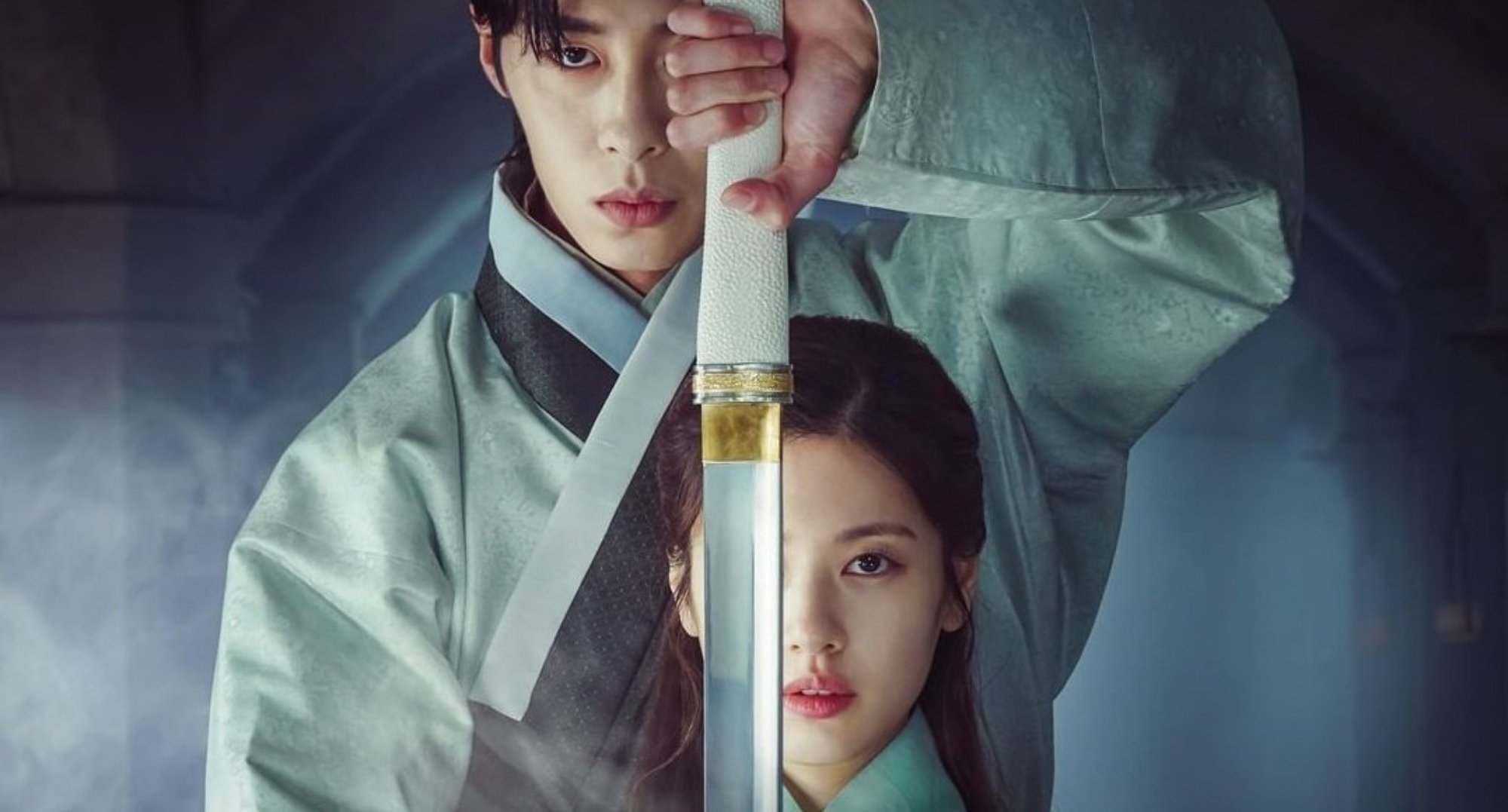 Jang Uk and Mu-deok/Nak-su in 'Alchemy of Souls' poster.