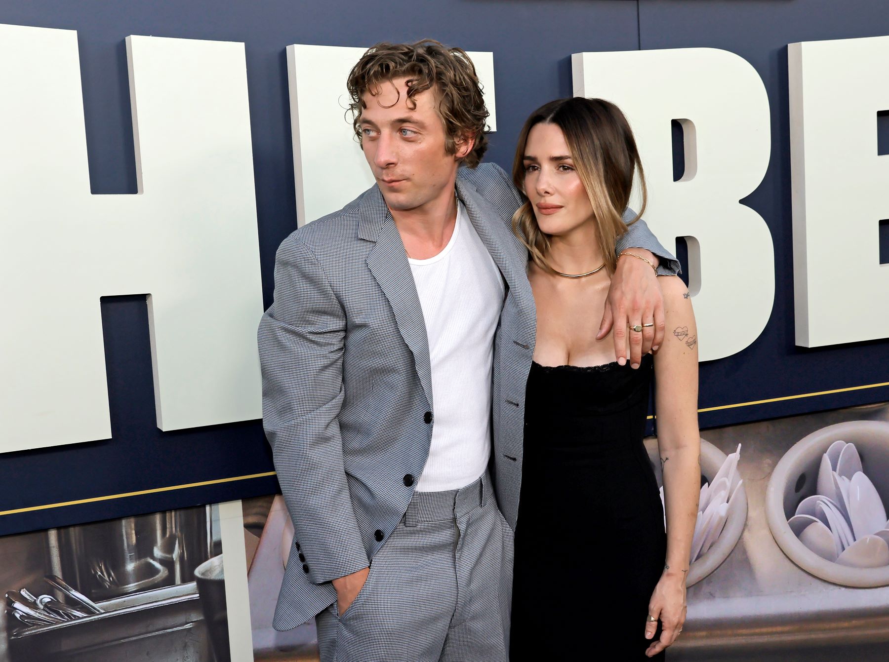 Jeremy Allen White and Addison Timlin at 'The Bear' premiere at Goya Studios in Los Angeles, California