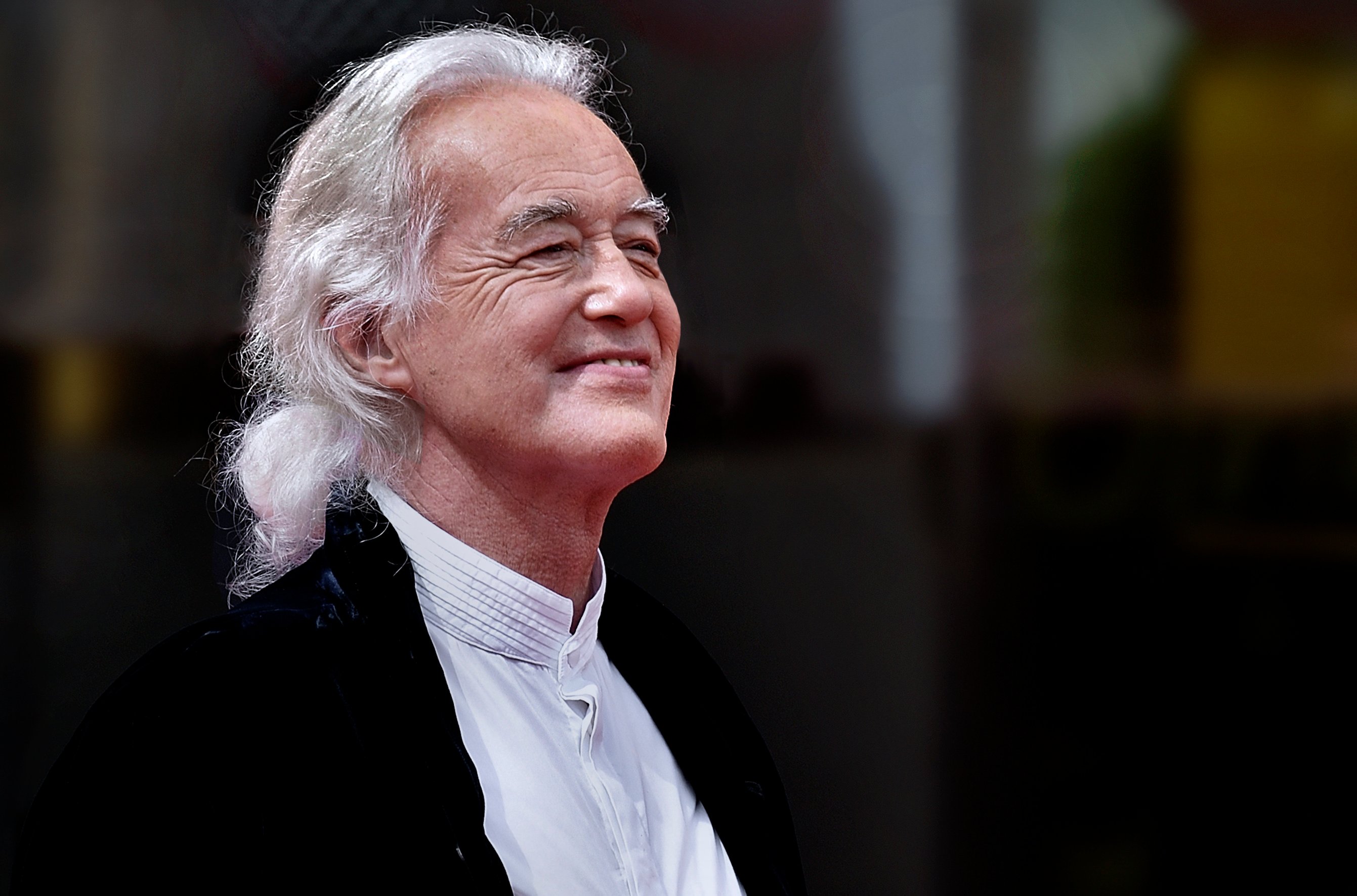 Jimmy Page attends the red carpet for Becoming Led Zeppelin at the 78th Venice International Film Festival
