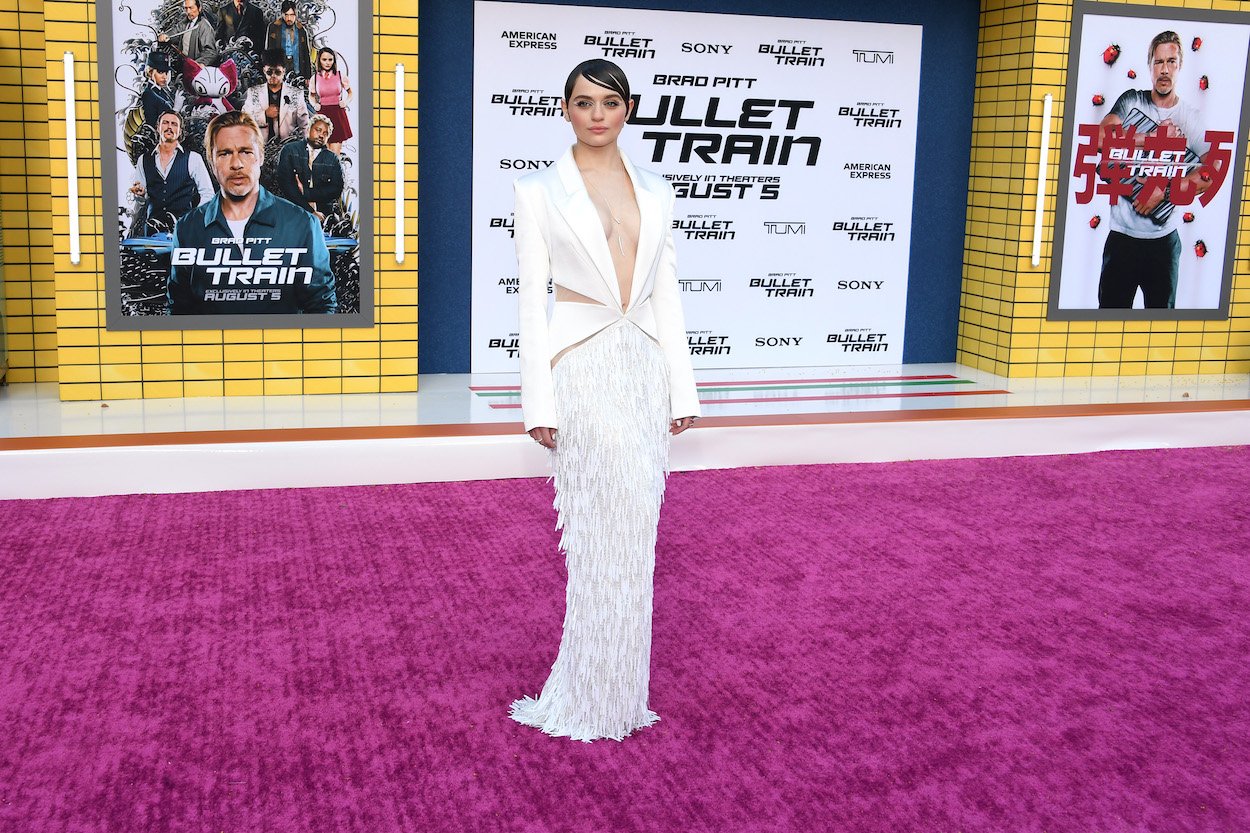 Joey King attends the Los Angeles premiere of 'Bullet Train' on Aug. 1, 2022. King continued her trend of wearing daring red-carpet fashions and took a minute to describe her style.