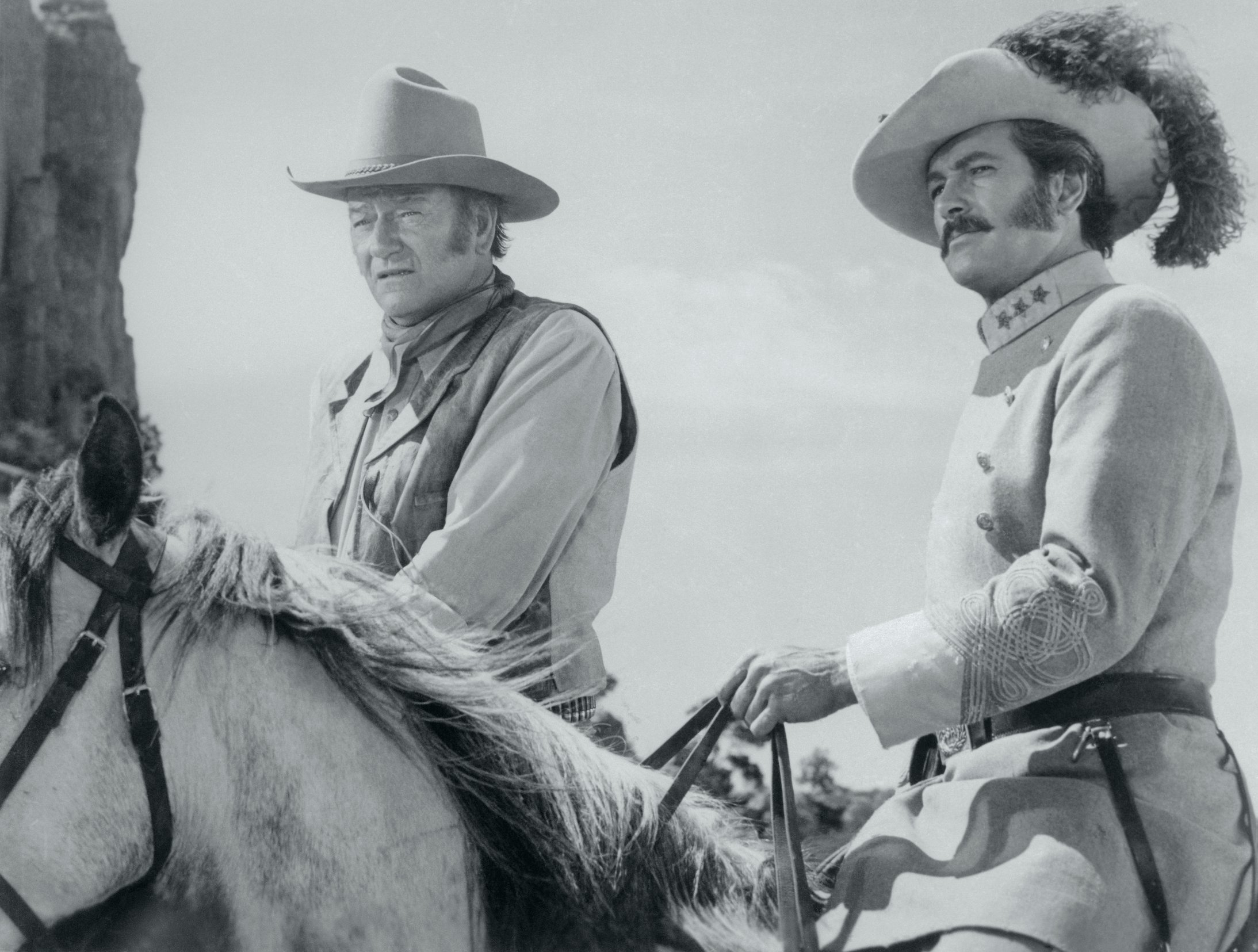 John Wayne and Rock Hudson in The Undefeated