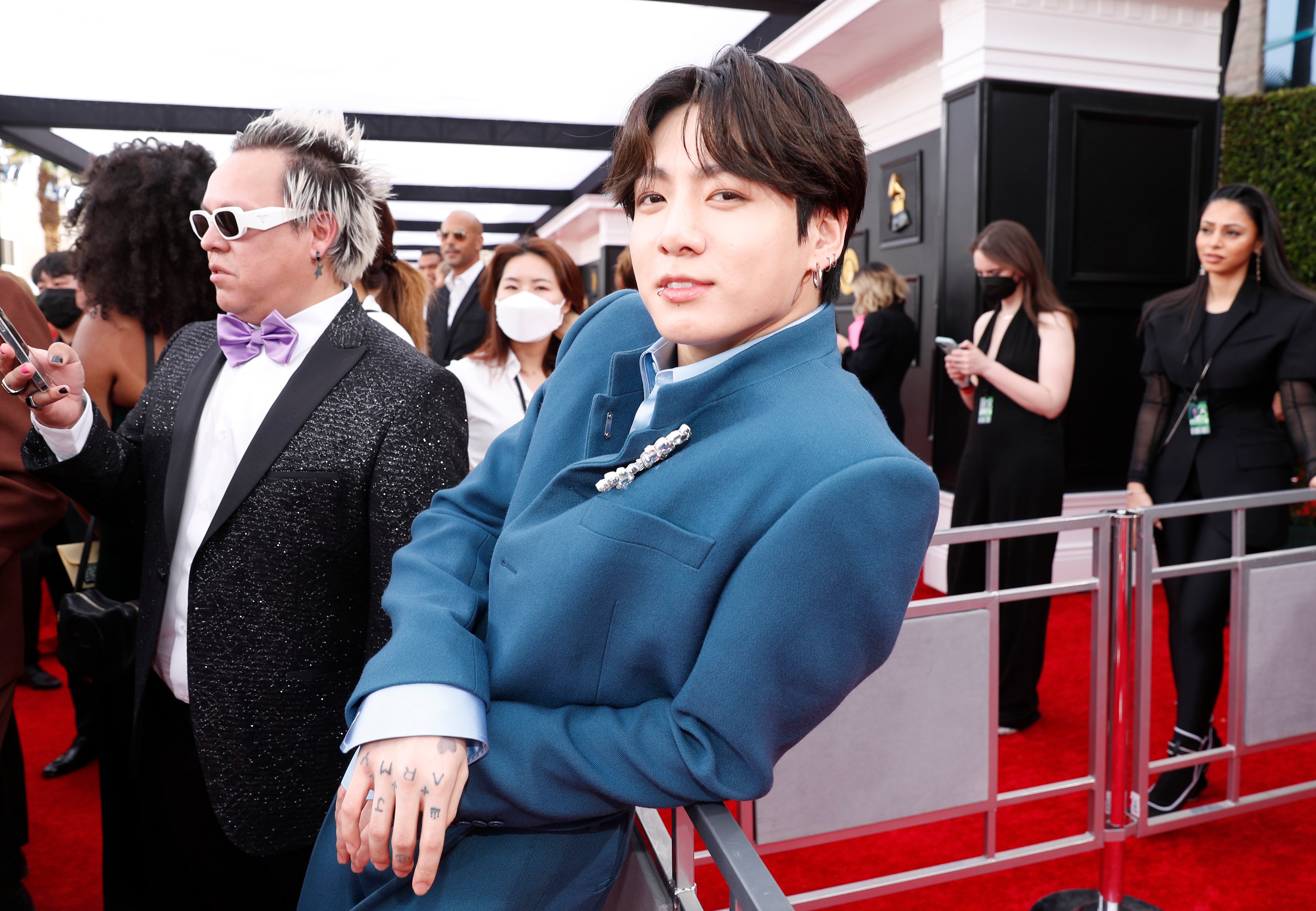 Jungkook of BTS attends the 64th Annual GRAMMY Awards