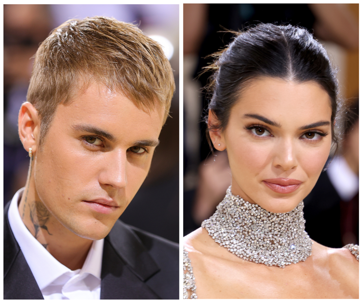 Side by side photos of Justin Bieber and Kendall Jenner, who reportedly dated.