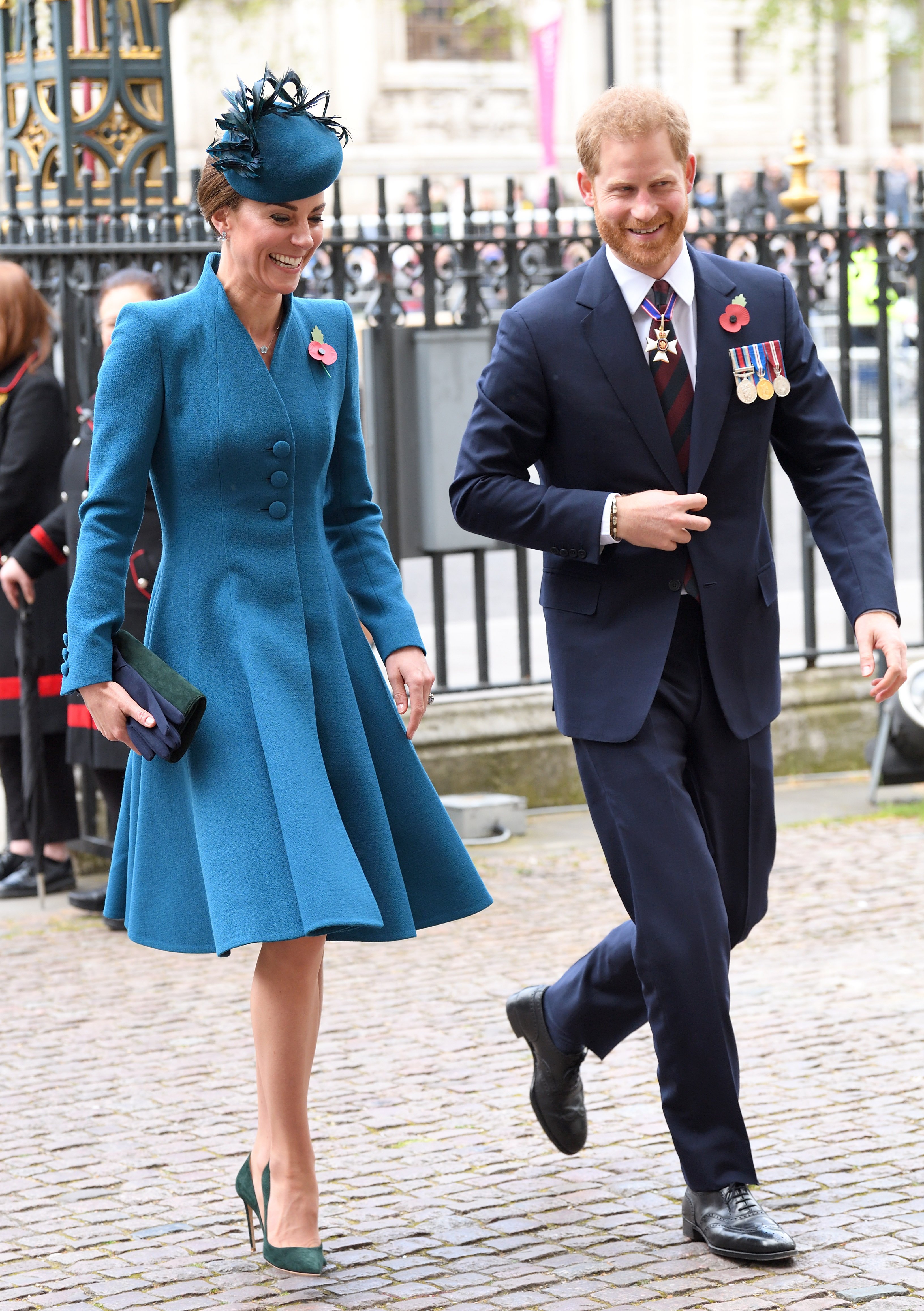 Kate Middleton and Prince Harry attend the ANZAC Day Service of Commemoration and Thanksgiving