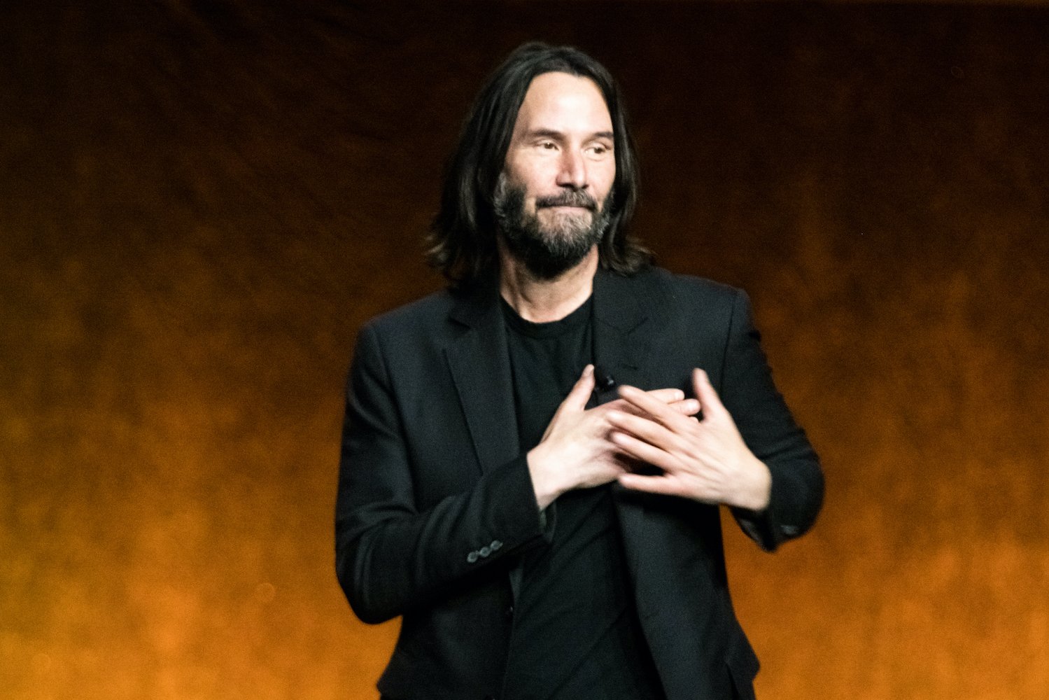 Keanu Reeves discusses the movie John Wick: Chapter 4 at CinemaCon 2022