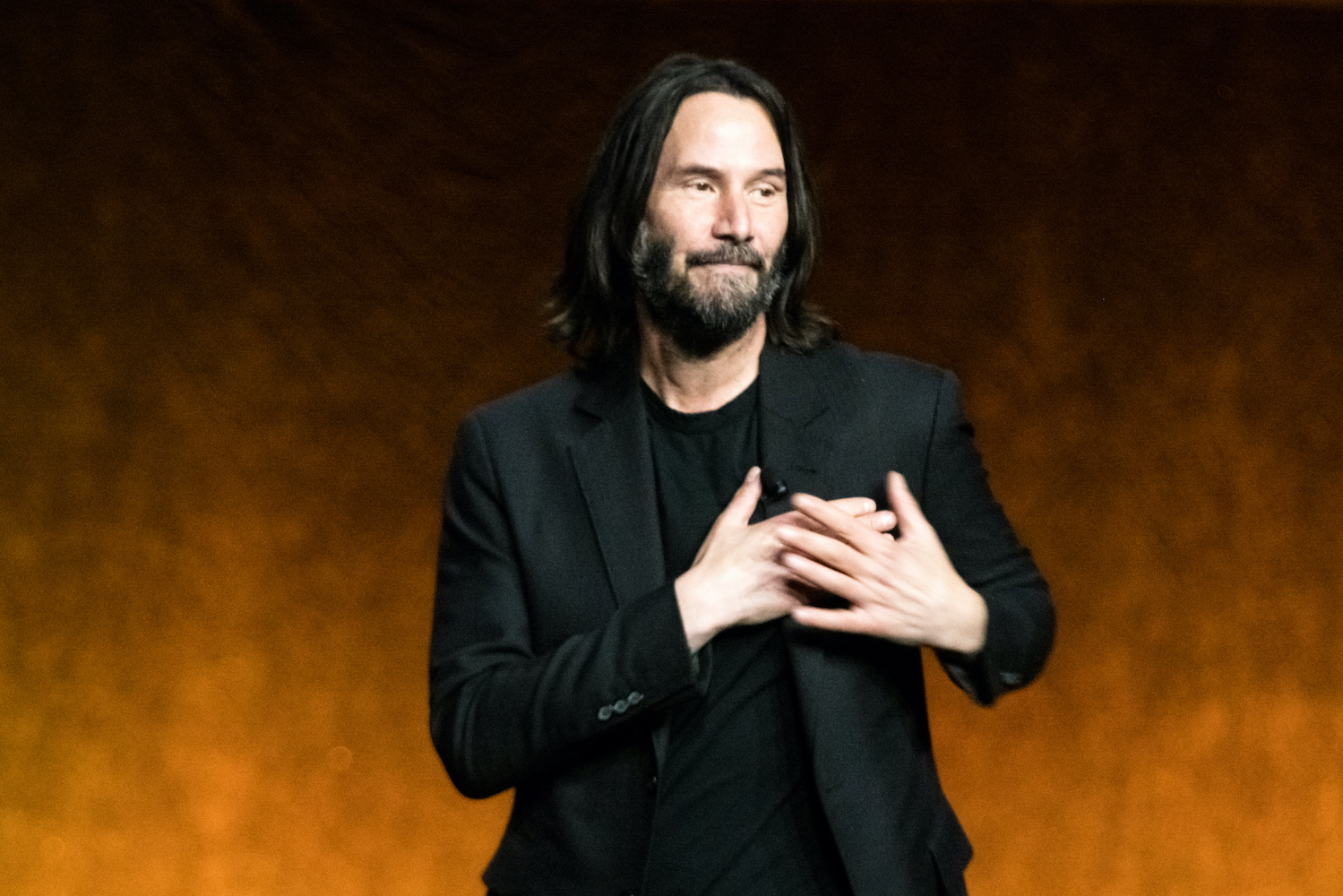 Keanu Reeves discusses the film John Wick: Chapter 4 at CinemaCon 2022