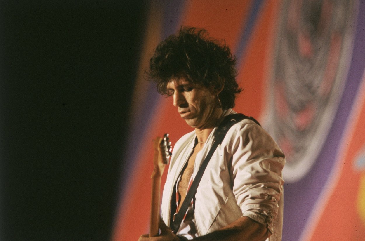 Keith Richards during a Rolling Stones concert in 1981. Richards once said The Rolling Stones "seemed to be ahead" of the curve when they wrote 'Paint It Black.'