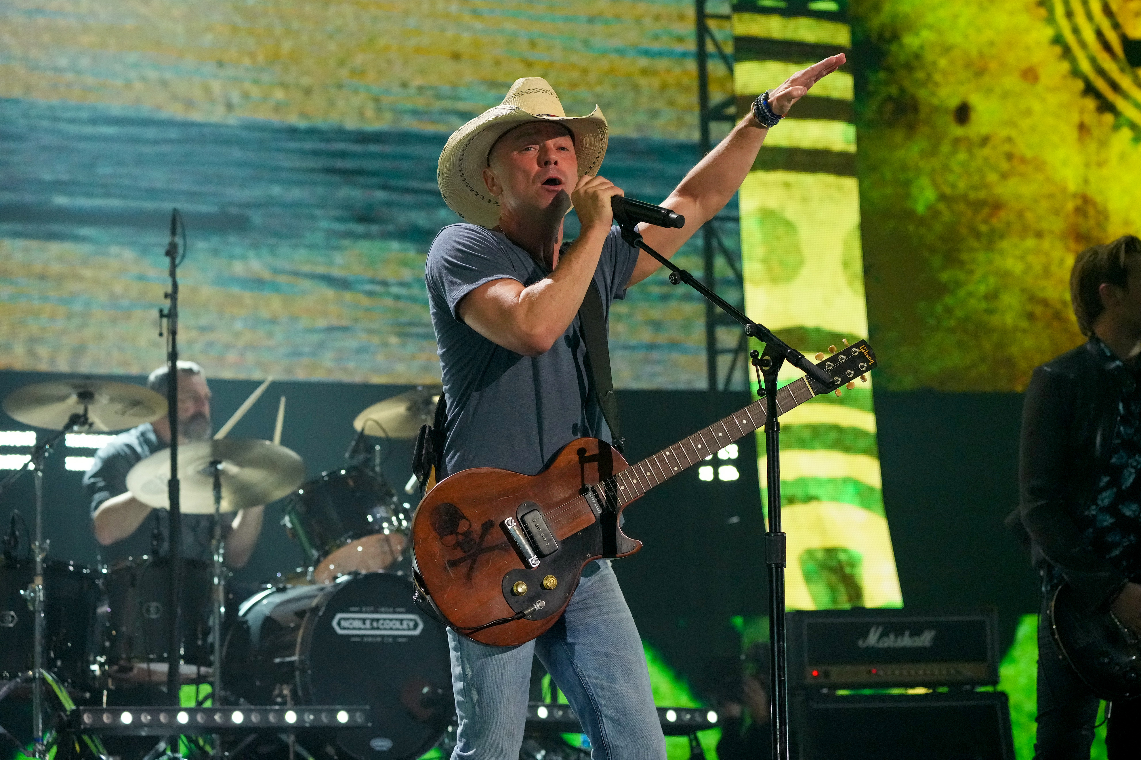 Kenny Chesney performs at the 2022 CMT Music Awards at Nashville Municipal Auditorium