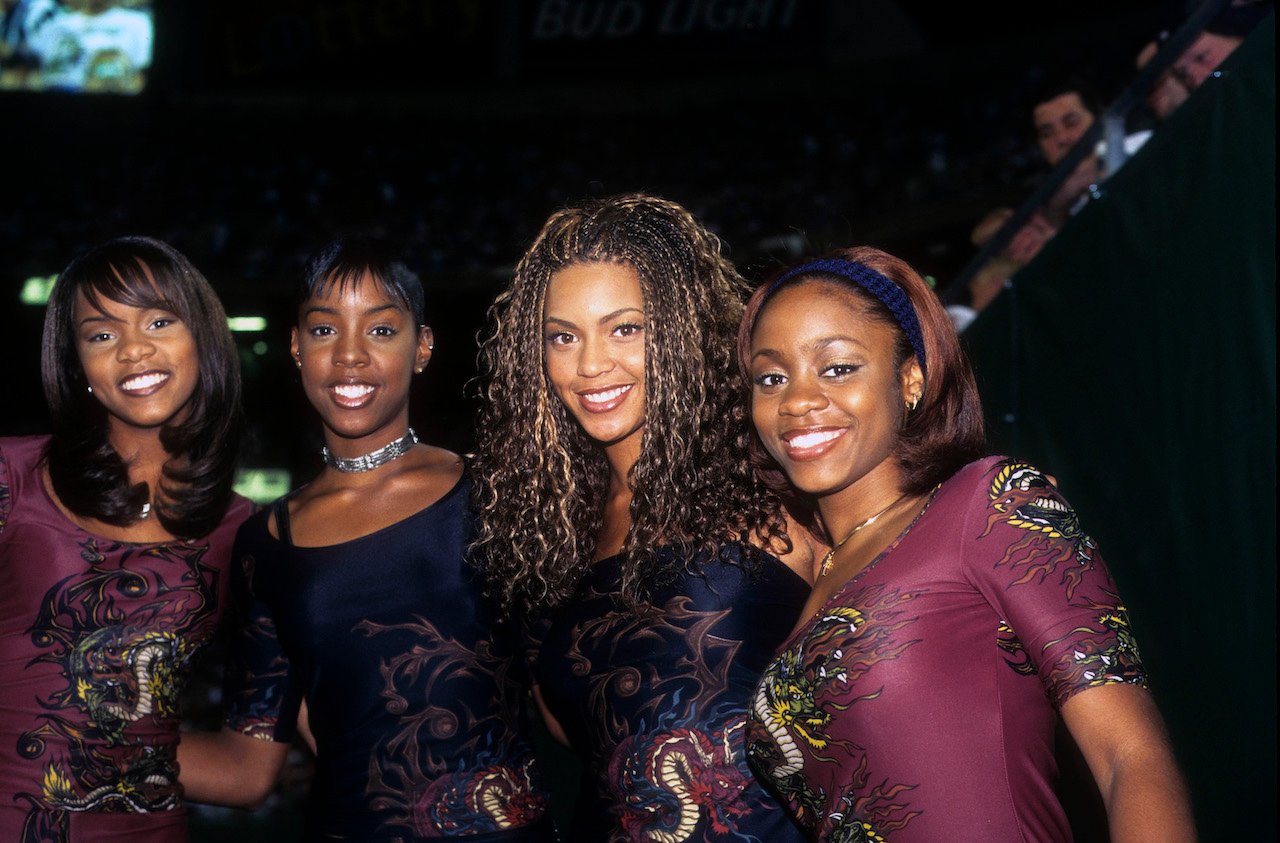 LeToya Luckett and Beyonce with Destiny's Child on the red carpet; Luckett says she was intimidated by Beyonce's voice