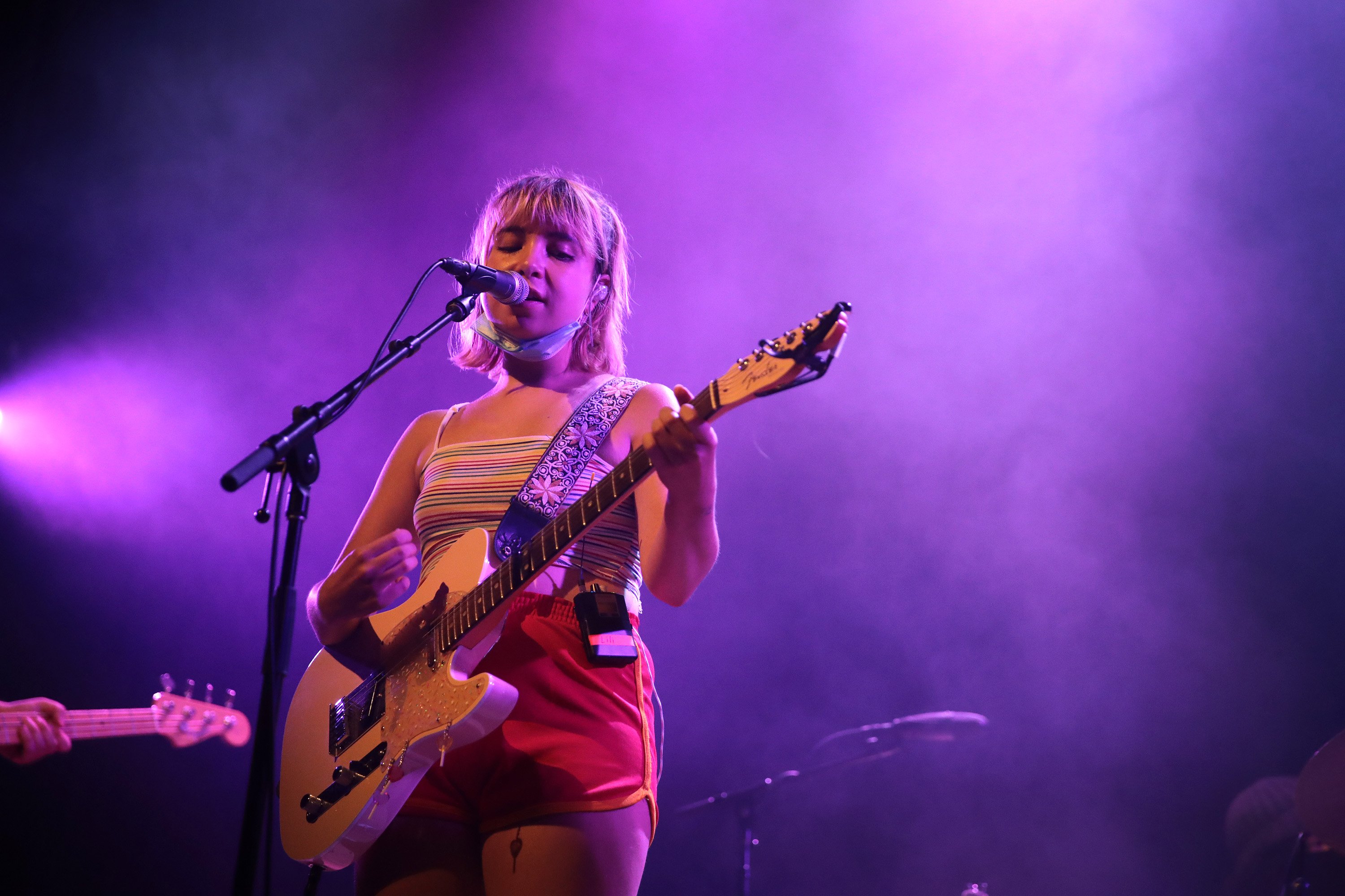 Lili Trifilio of Beach Bunny does a sound check before playing a live show at Lincoln Hall '
