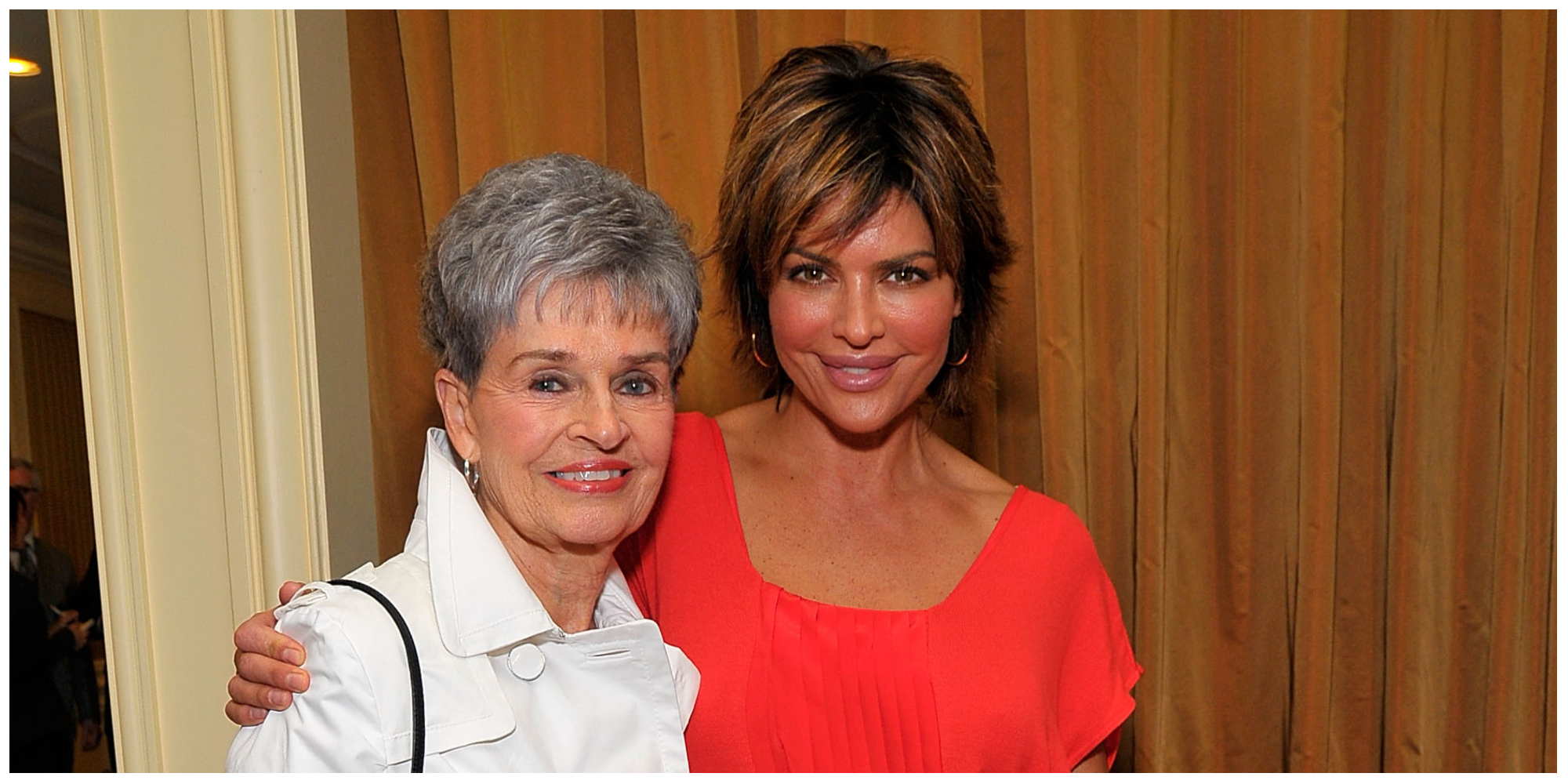 Lois and Lisa Rinna attended an event together. Lisa posed with her arm around her mother's shoulder.