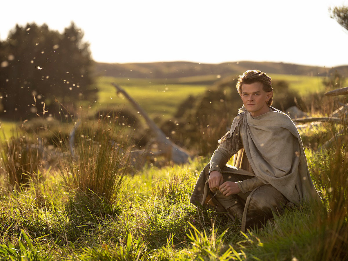 'Lord of the Rings: The Rings of Power': Robert Aramayo sits in the grass