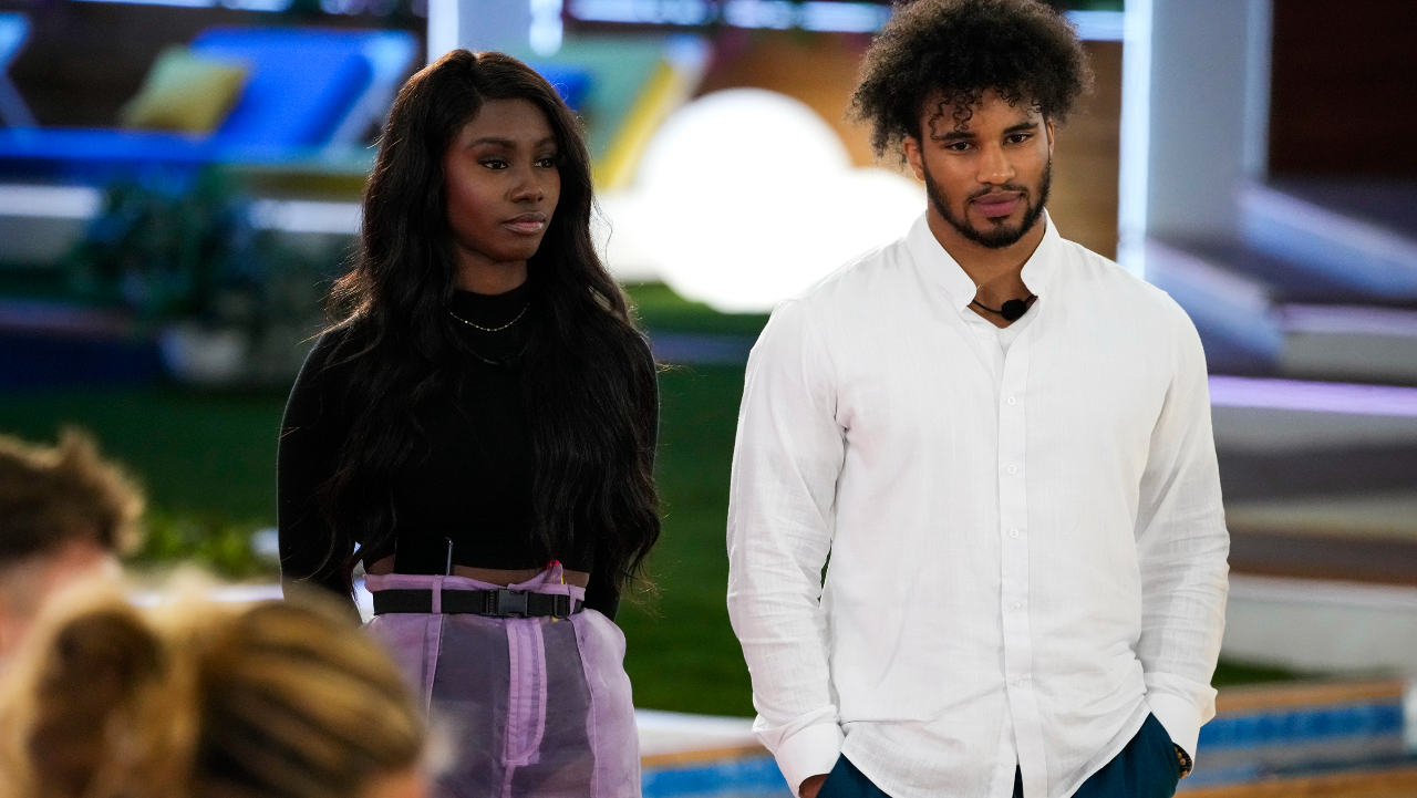 Sereniti Springs and Chazz Bryant standing next to each other during 'Love Island USA' Season 4