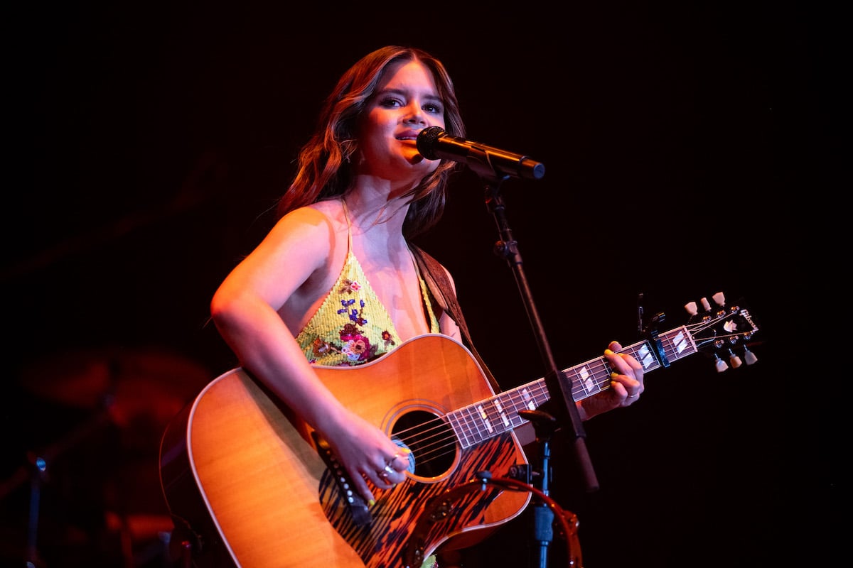 Maren Morris performing on stage