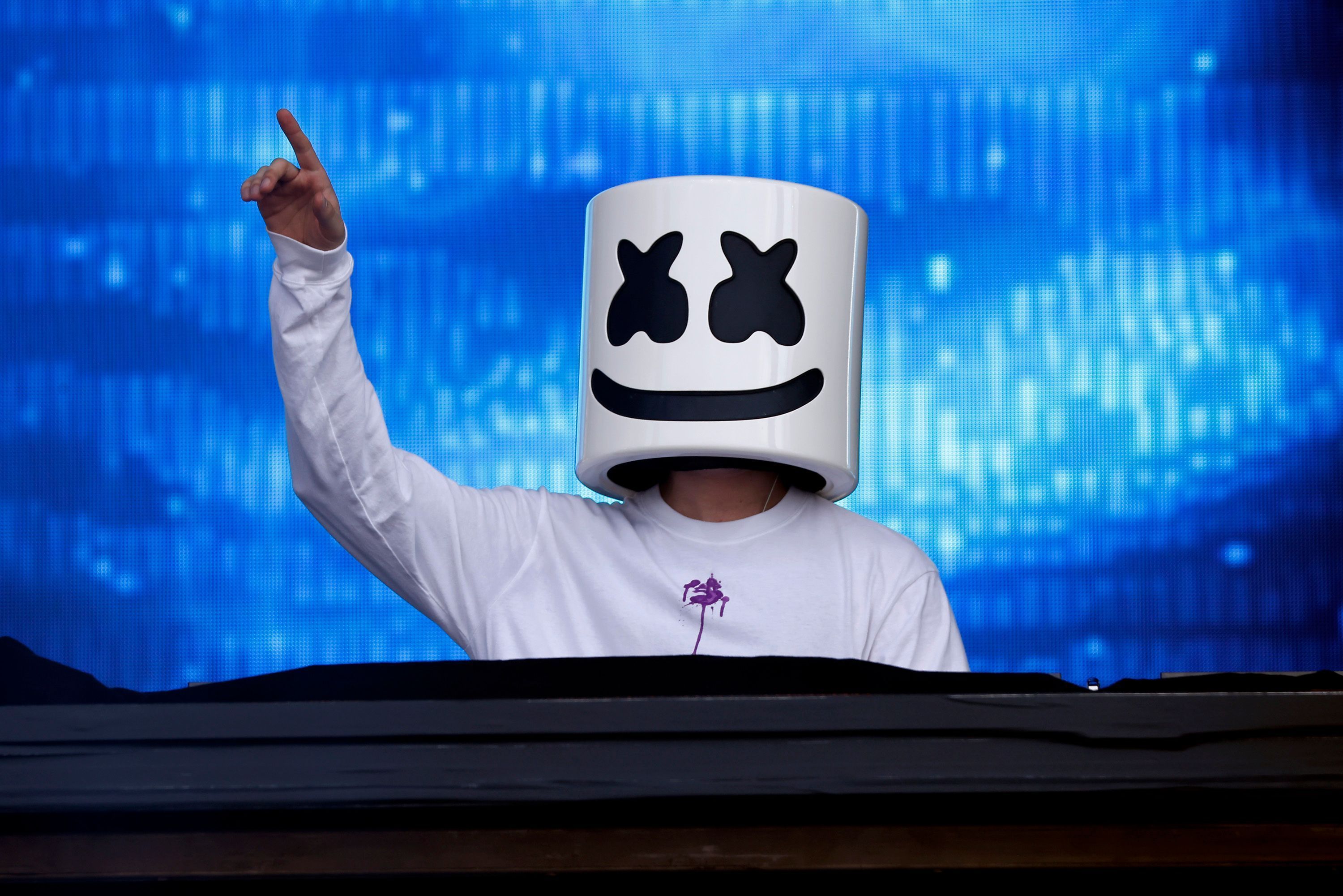 Marshmello performs during InfieldFest Preakness 147
