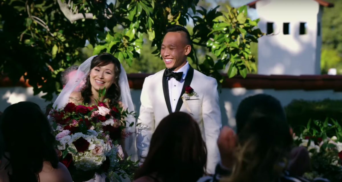 Morgan and Binh on their wedding day on 'Married at First Sight' Season 15